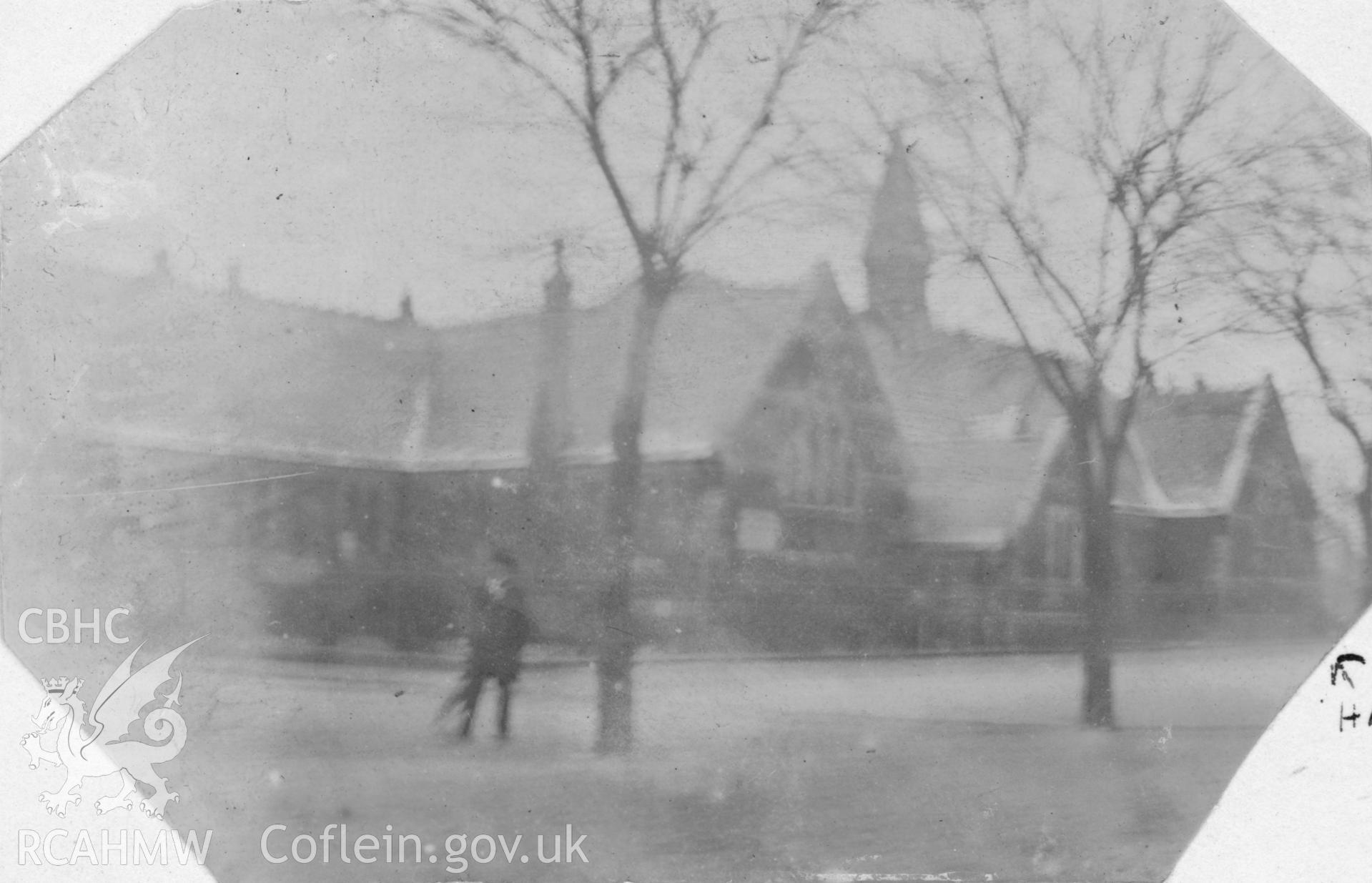 "House, 1903". Photo showing Yr Hen Ysgol, Aberystwyth.  Digitised from a photograph album showing views of Aberystwyth and District, produced by David John Saer, school teacher of Aberystwyth. Loaned for copying by Dr Alan Chamberlain.