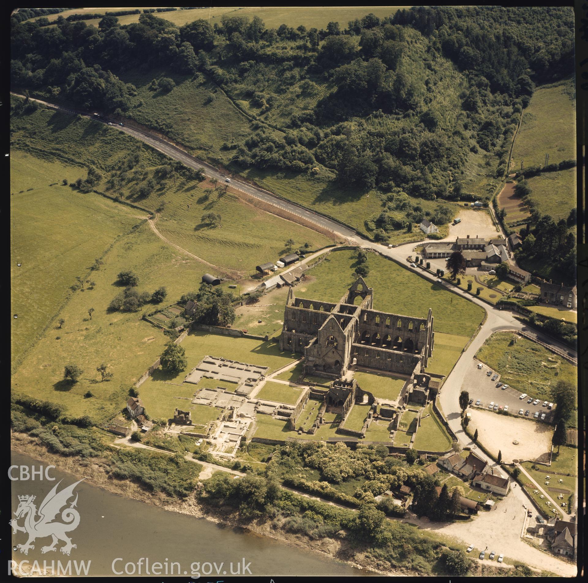 Aerial view of Tintern Abbey.