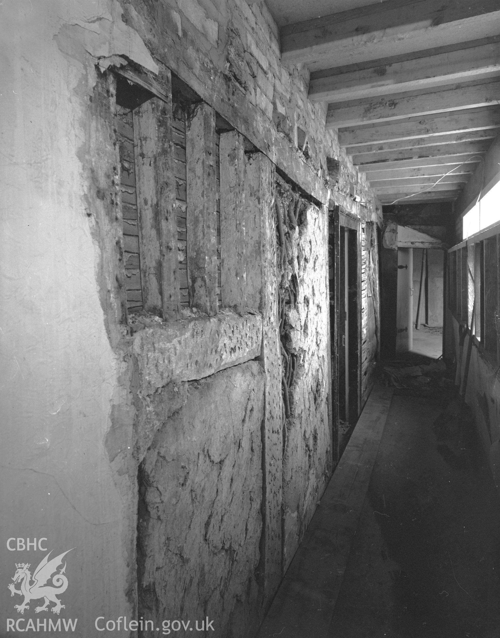 Black and white acetate negative showing interior view of George and Dragon, Beaumaris.