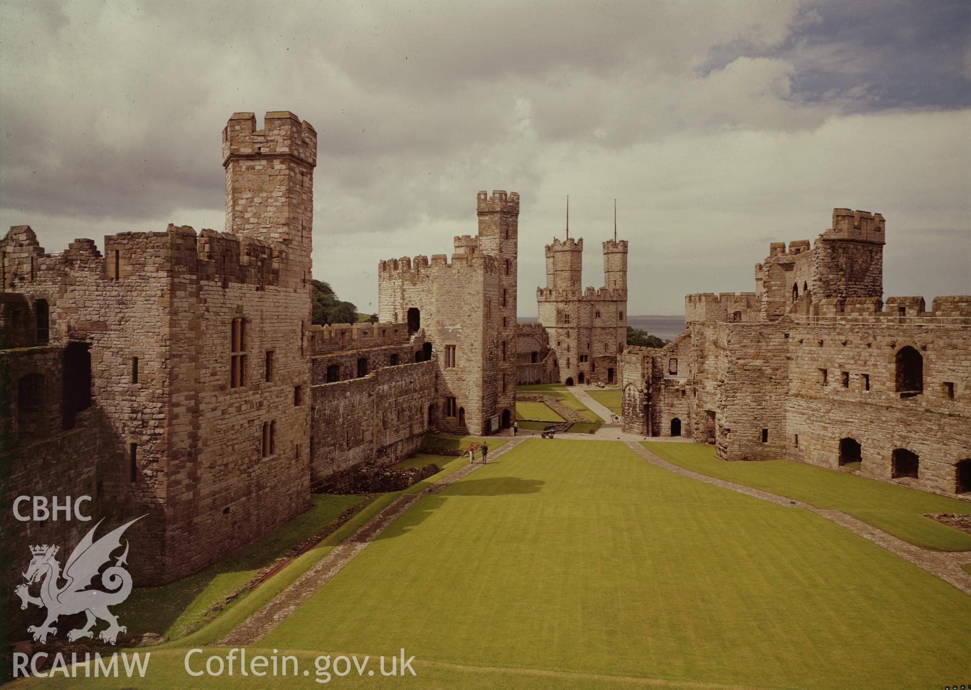 D.O.E photograph of Caernarfon Castle.