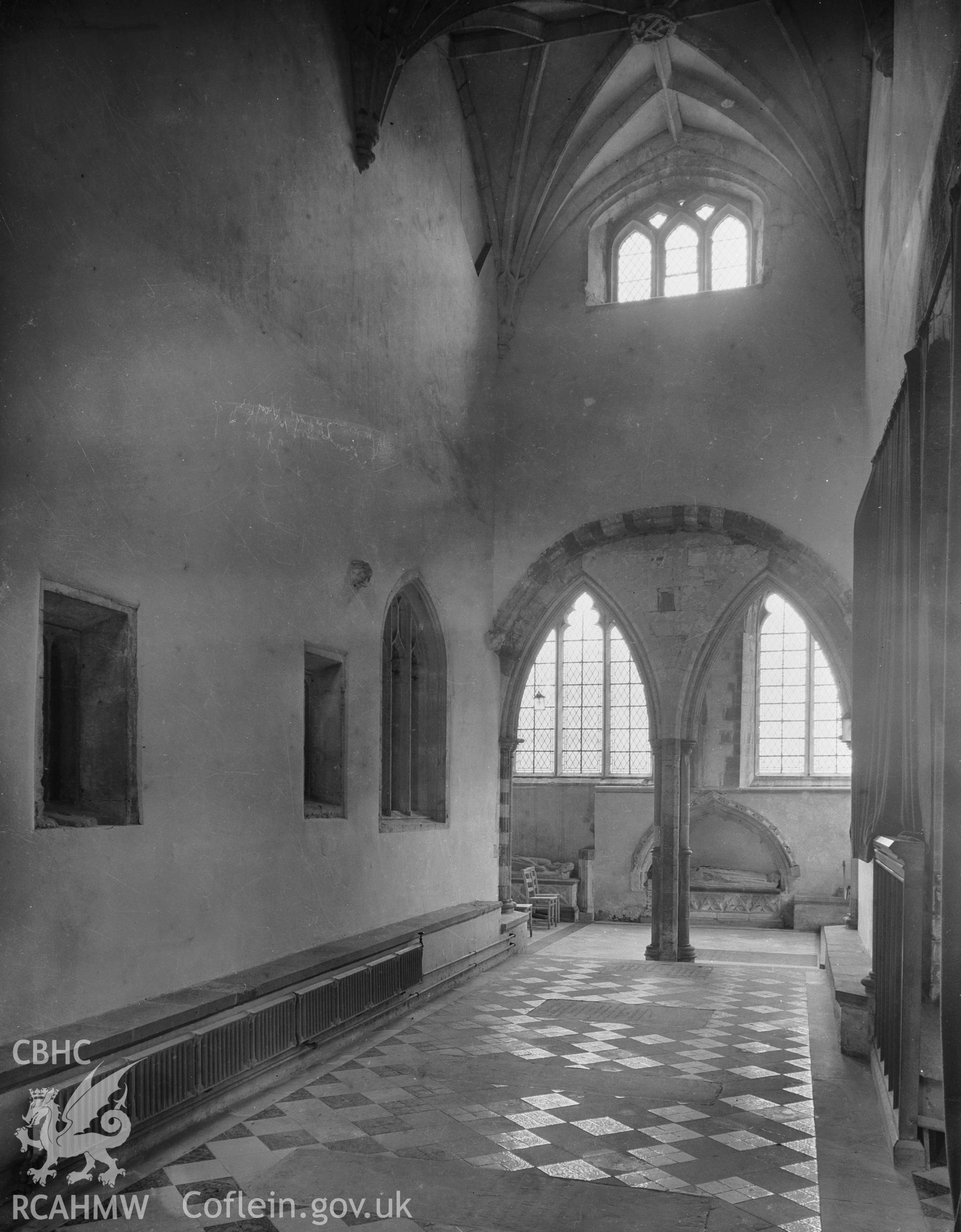 Interior view looking north showing passage between Trinity Chapel and Lady Chapel.