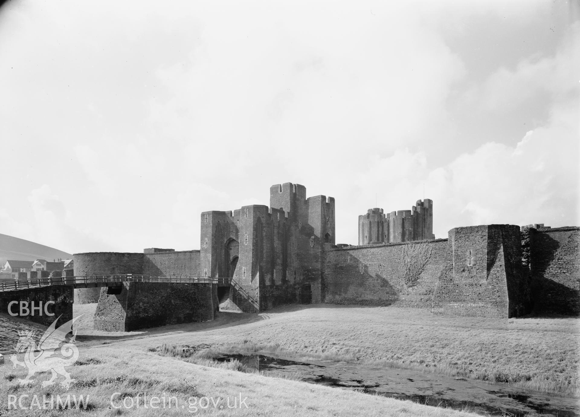 D.O.E photograph of Caerphilly Castle.