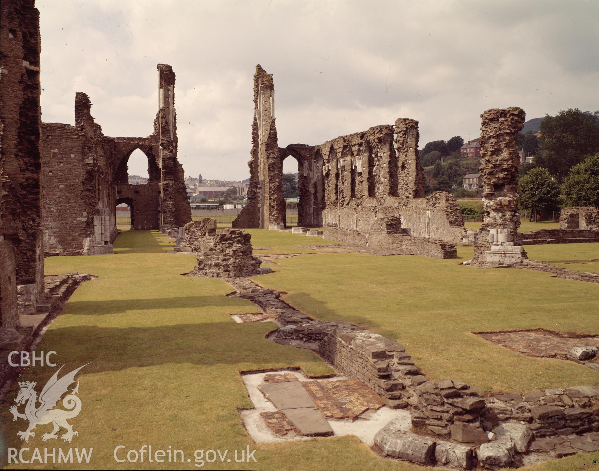 Colour view of Neath Abbey.