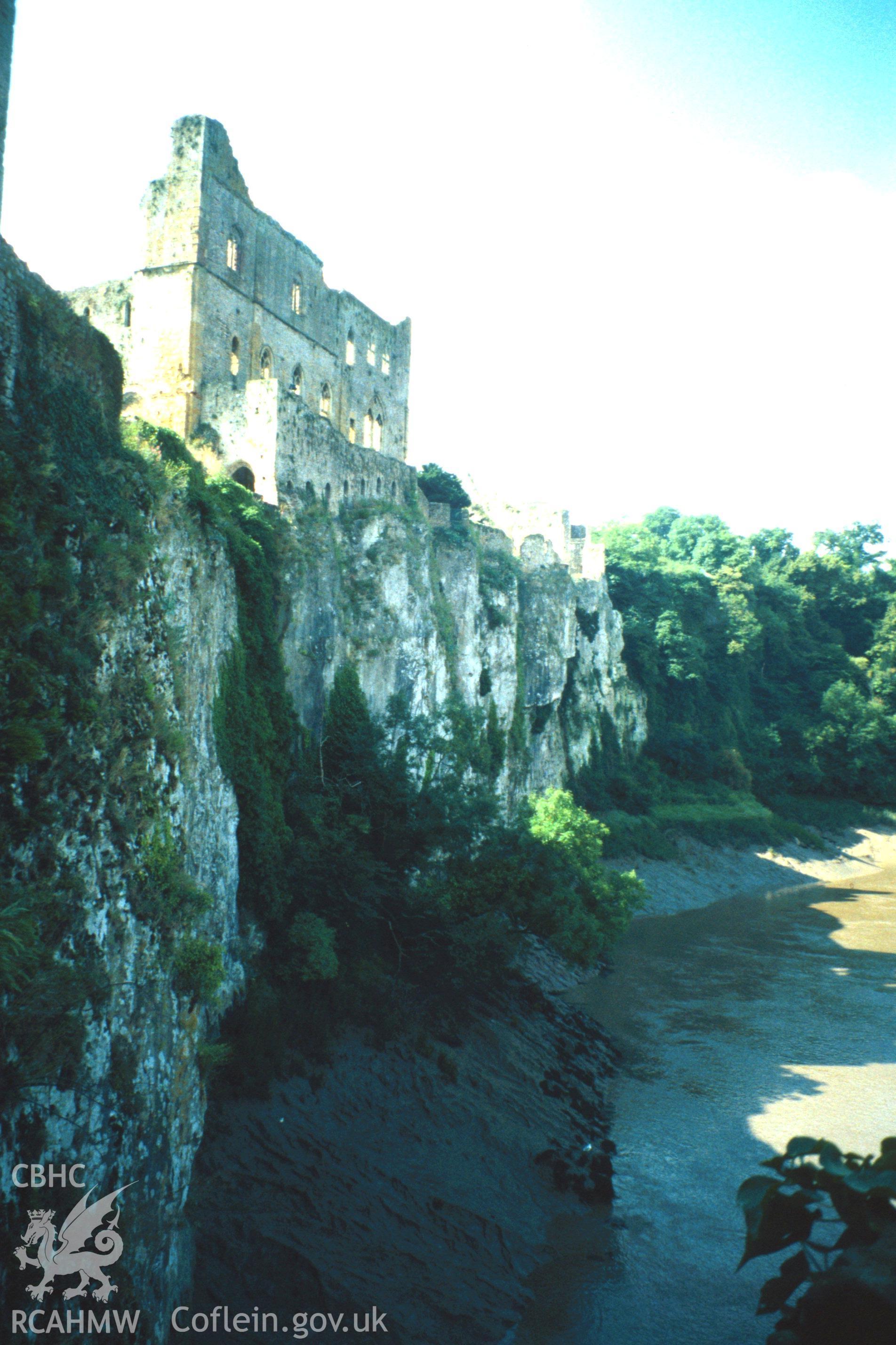 West side of the castle and river cliff looking N past Great Tower.