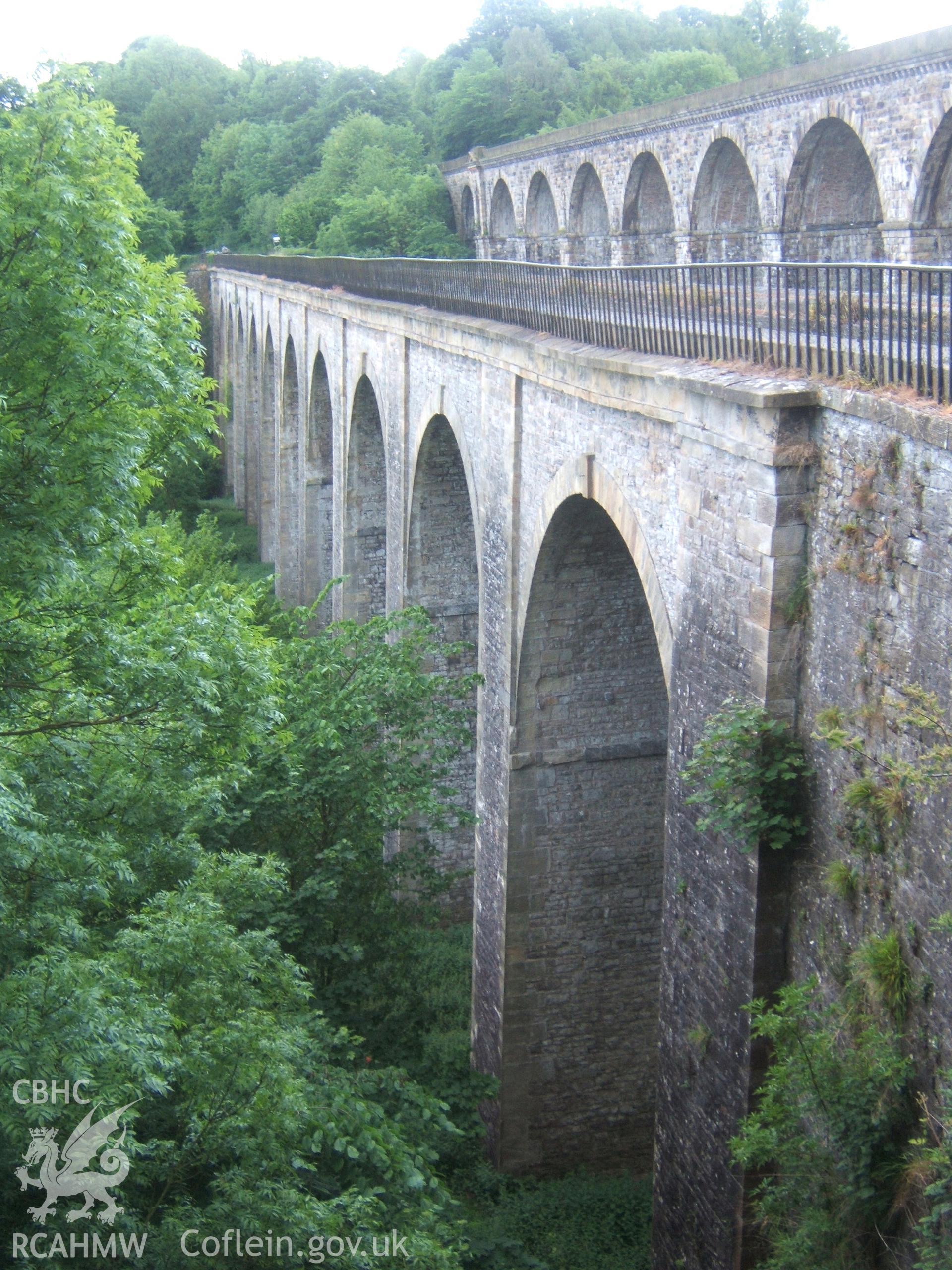 North-east eleveations of Chirk Aqueduct and Viaduct from the north.