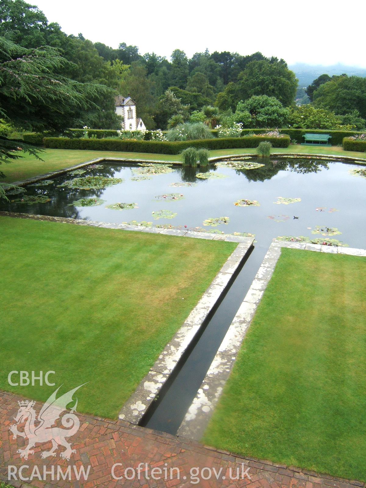 Rill leading south-west to the Lily Pond from the Croquet Terrace.