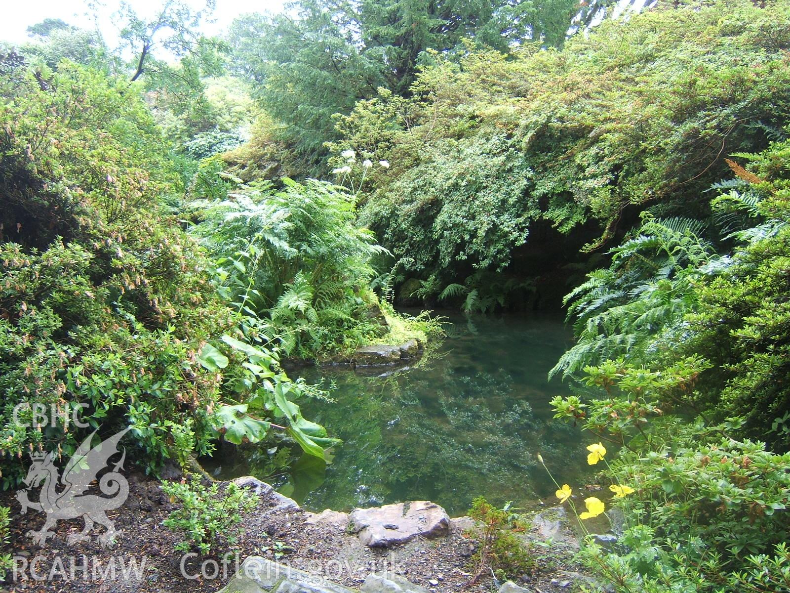 Ornamental pond above north-east end of the Rock Garden.
