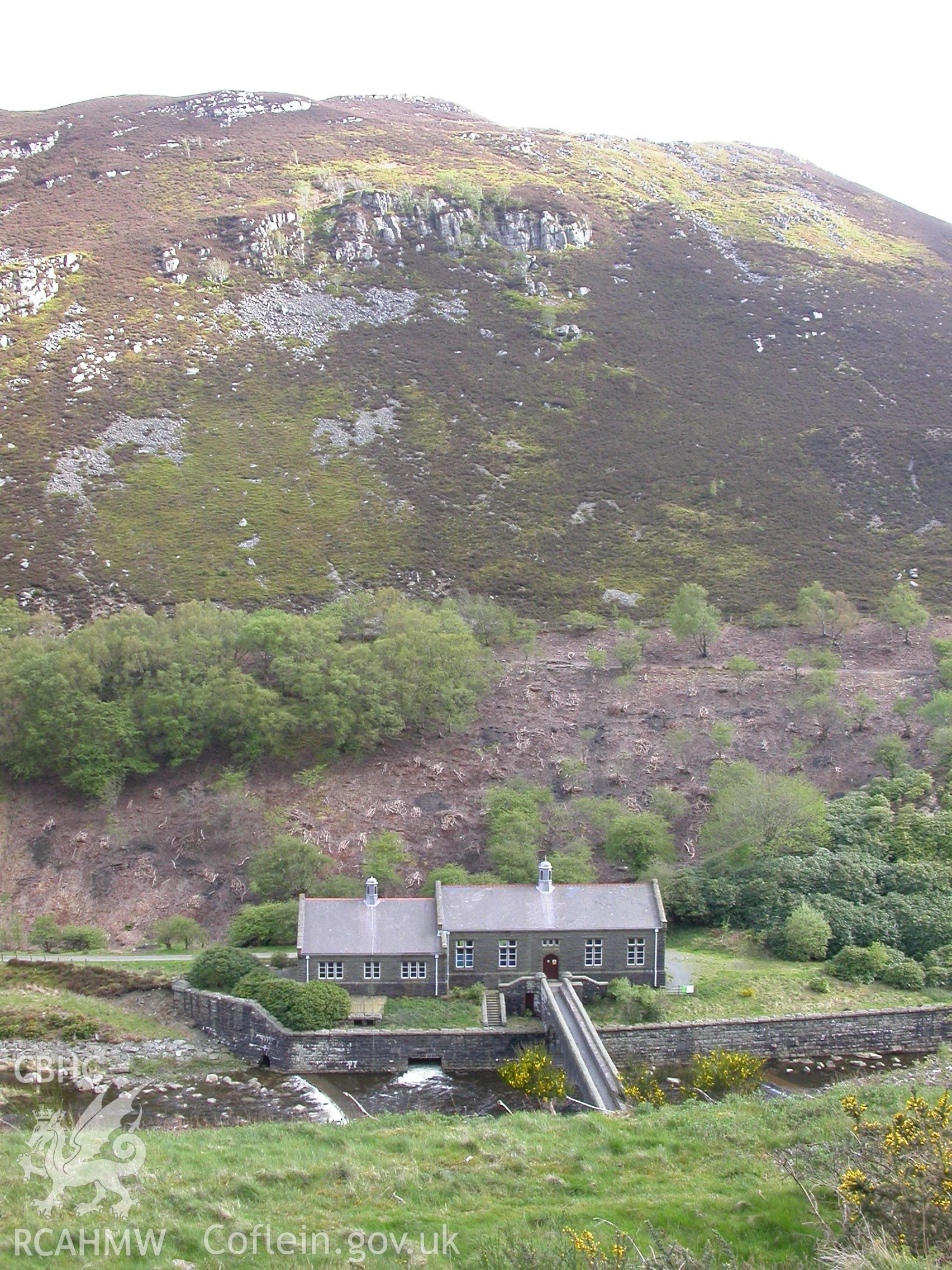 Power station and mountainside beyond from the north-west.