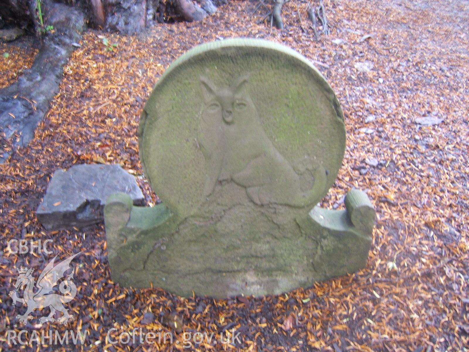 Cat grave headstone.