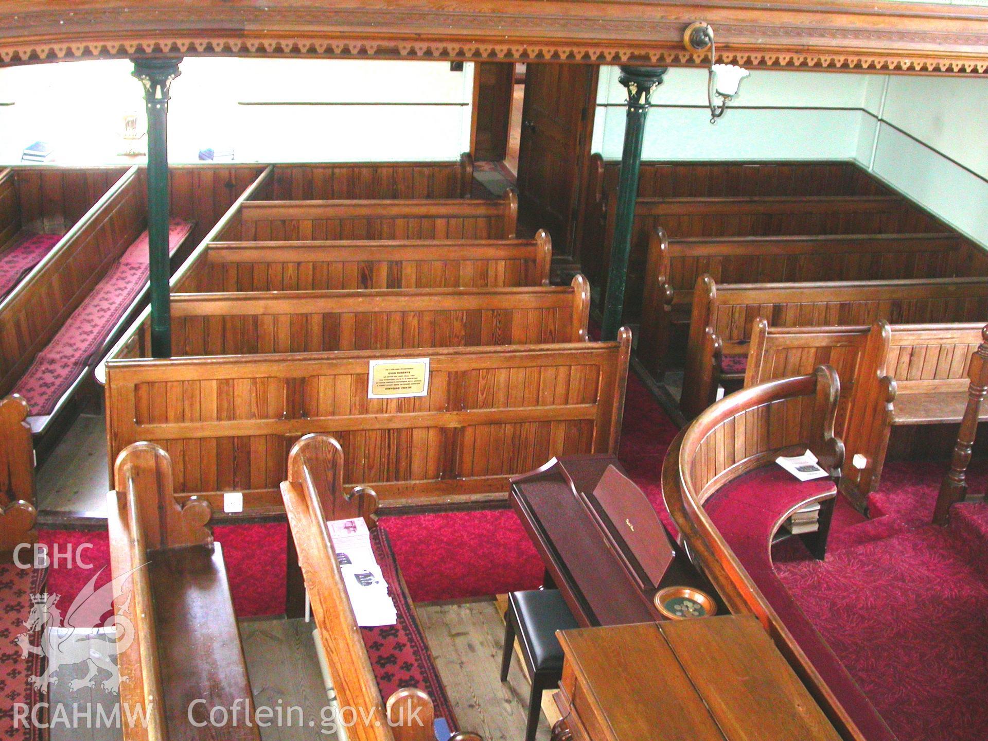 Evan Roberts's pew and the set fawr or great seat for deacons in front of the pulpit.