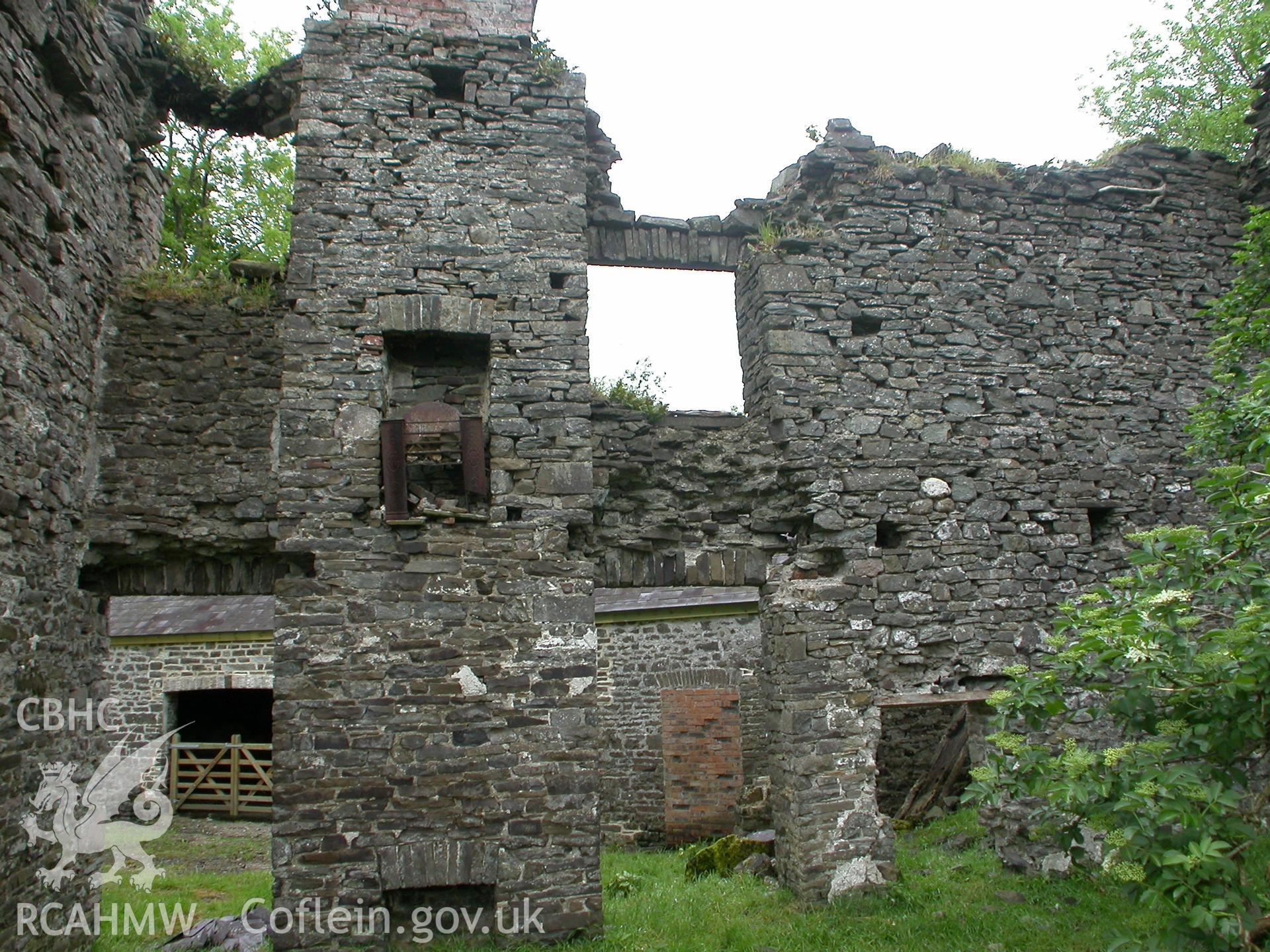 Ruin, new wing, interior of W elevation.