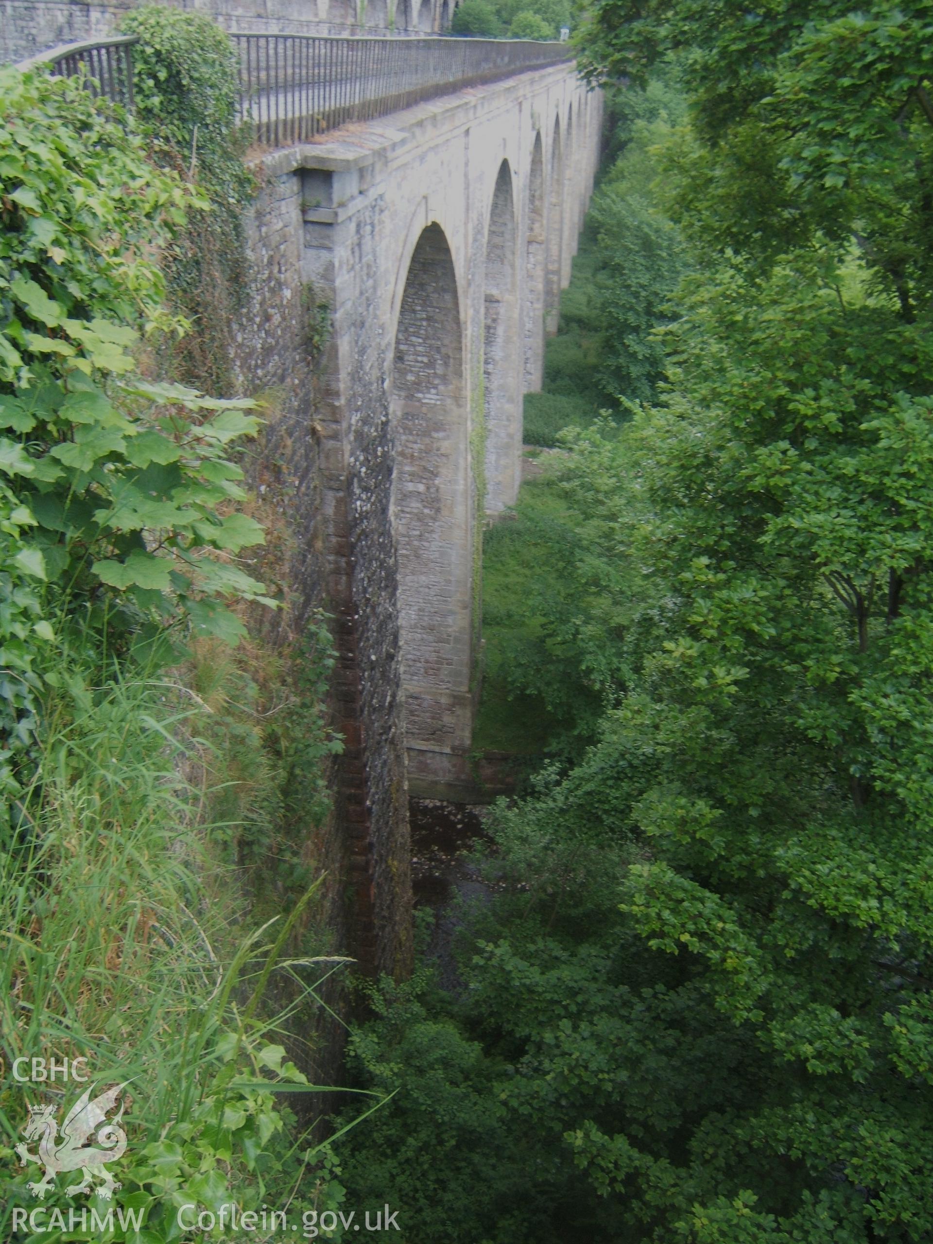 North-east elevation of Chirk Aqueduct from the south-east abutment.