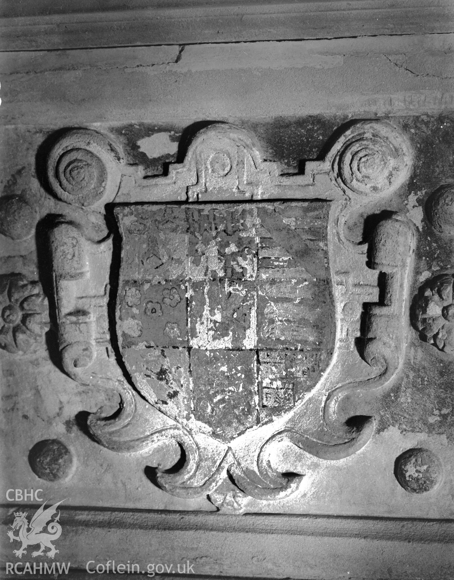 View of Upper Dexter Shield on a tomb at Lampeter Velfrey  taken in 04.09.1941.