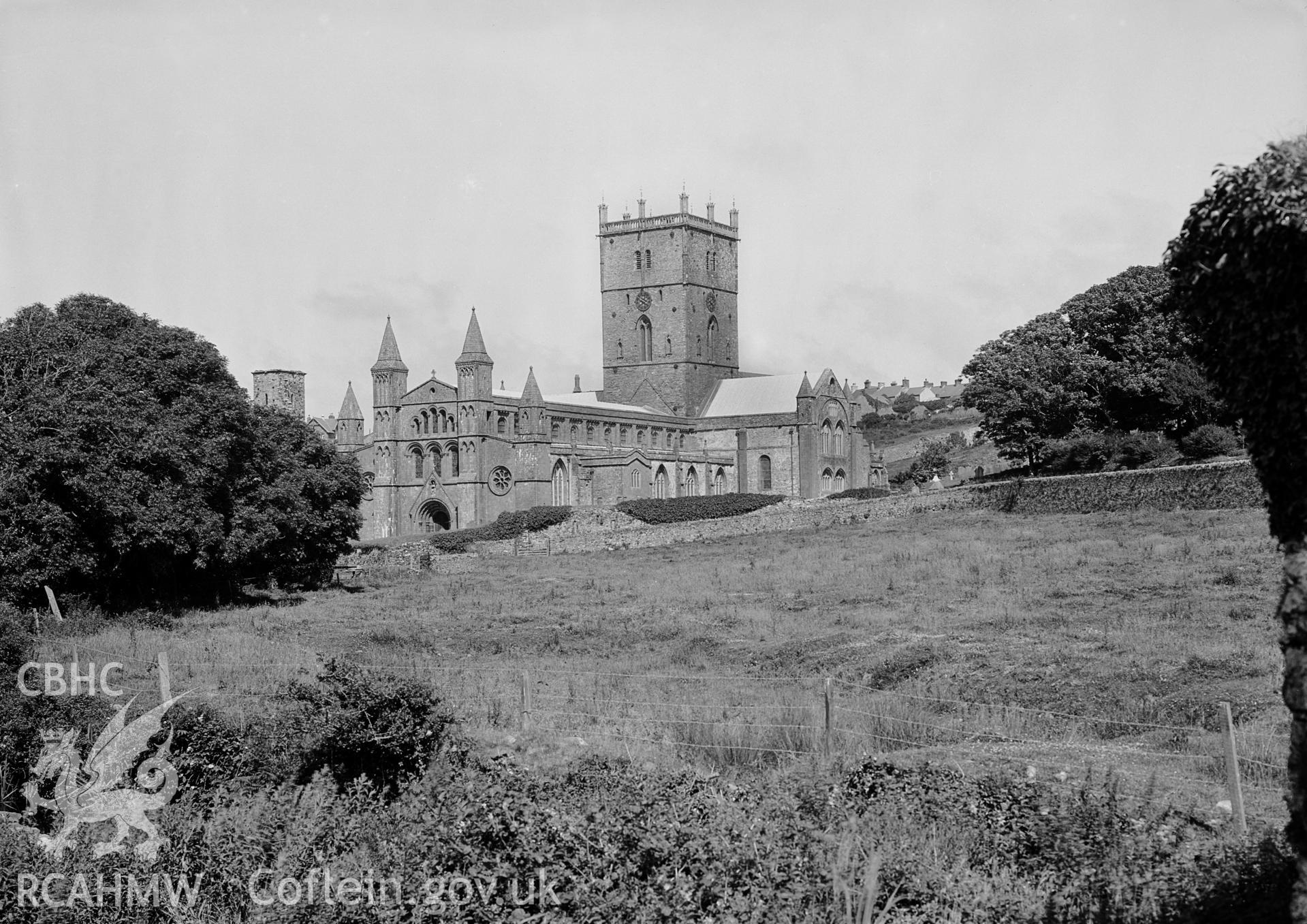 Exterior view of St Davids Cathedral.