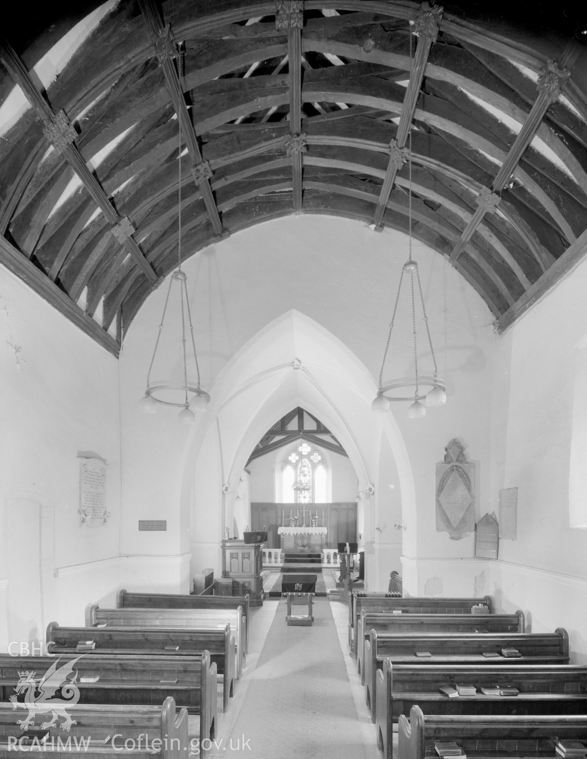 Interior view of St George's Church, facing east,  taken 25.06.65.