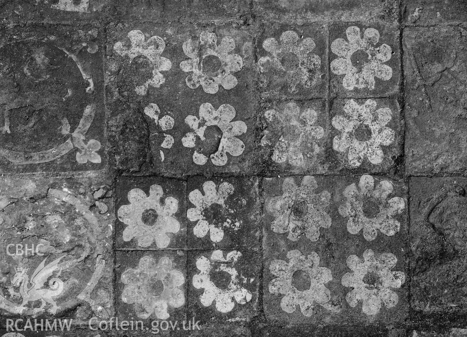 Floor tiles at Tintern Abbey taken by Clayton.