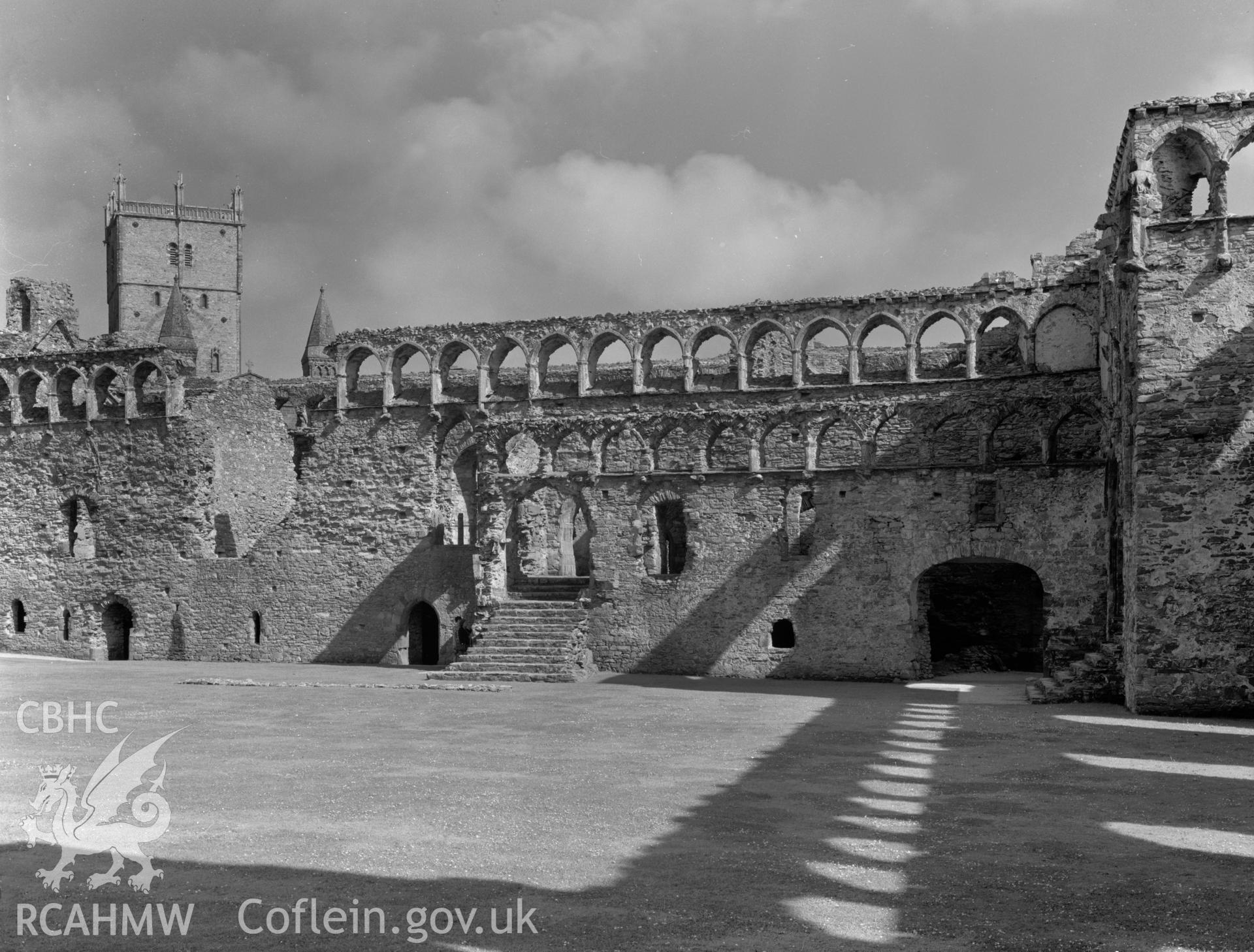 View of the ruins of the Bishops Palace, St Davids, taken 14.09.67.