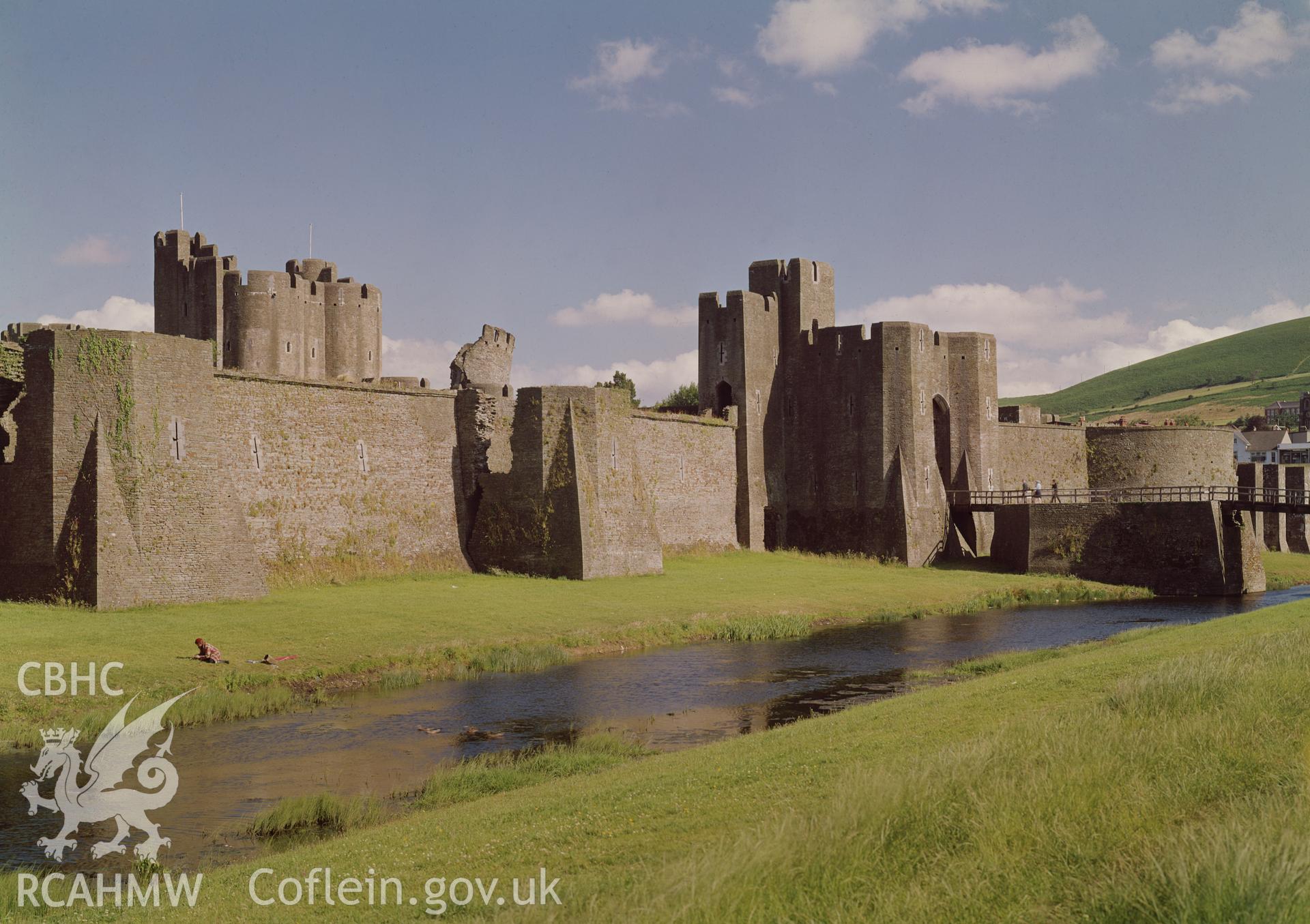 D.O.E photograph of Caerphilly Castle.
