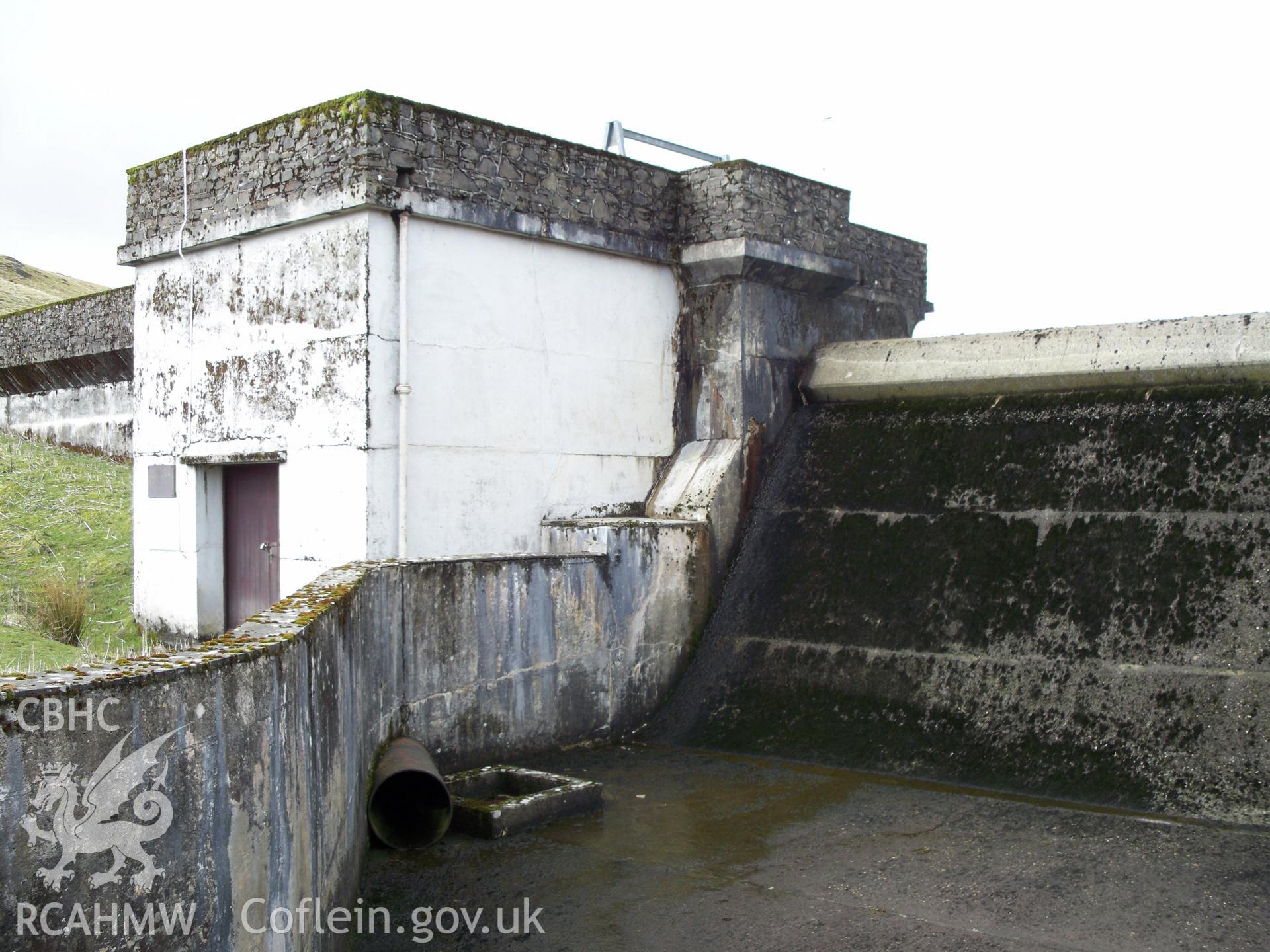Llyn Egnant dam regulation tower/valve house, taken from the south-east.