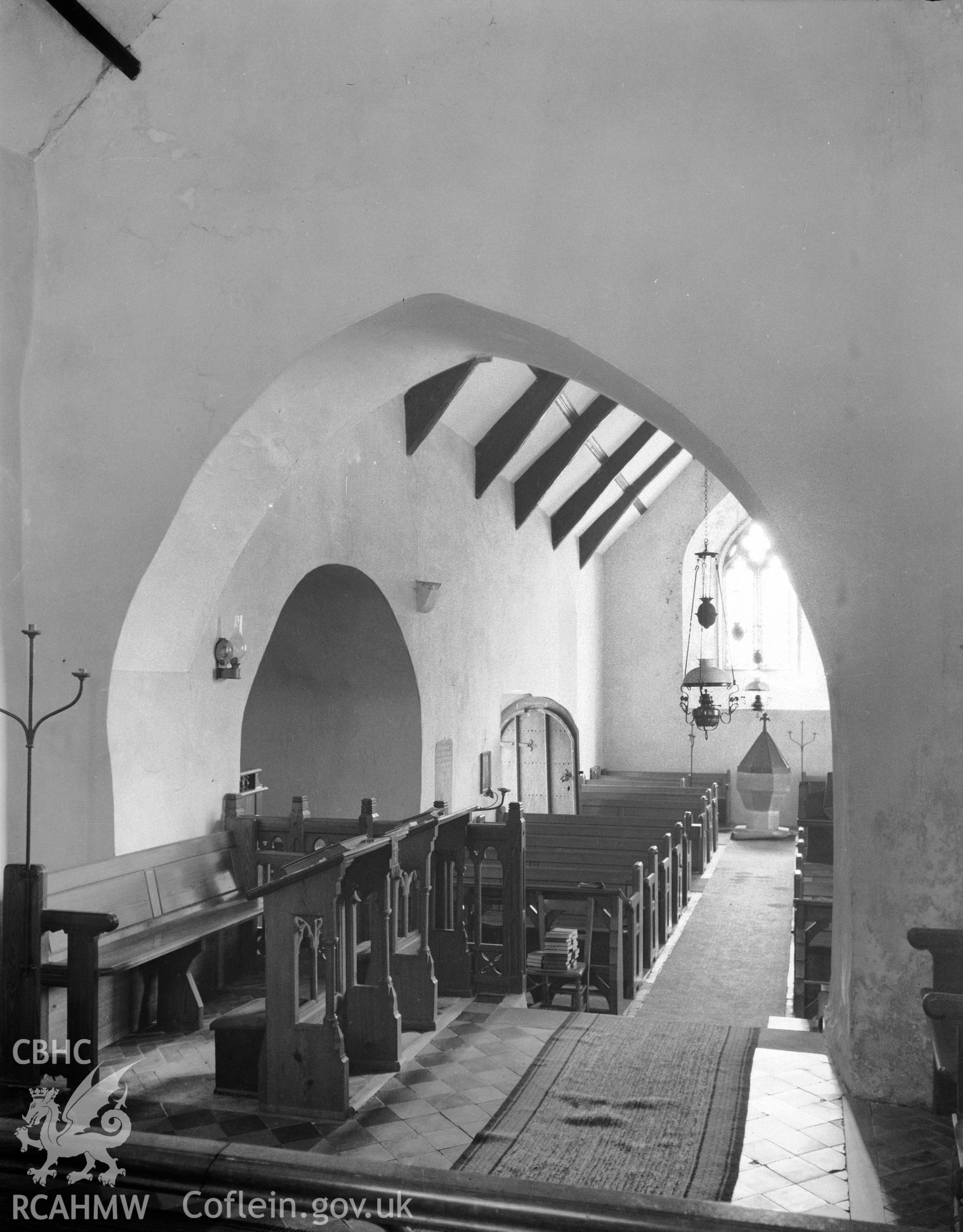Interior view looking west.