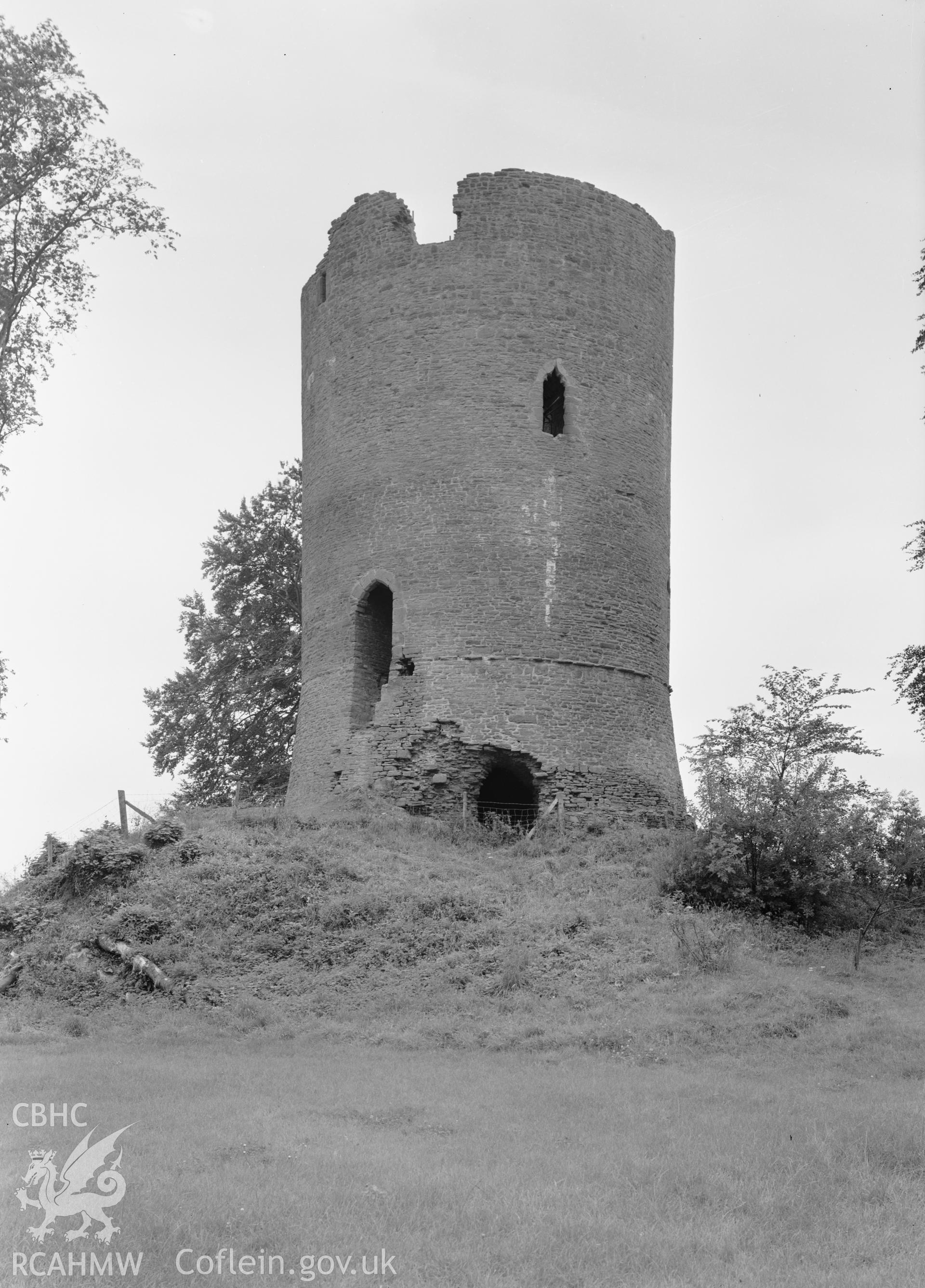 D.O.E photographs of Bronllys Castle - north elevation.