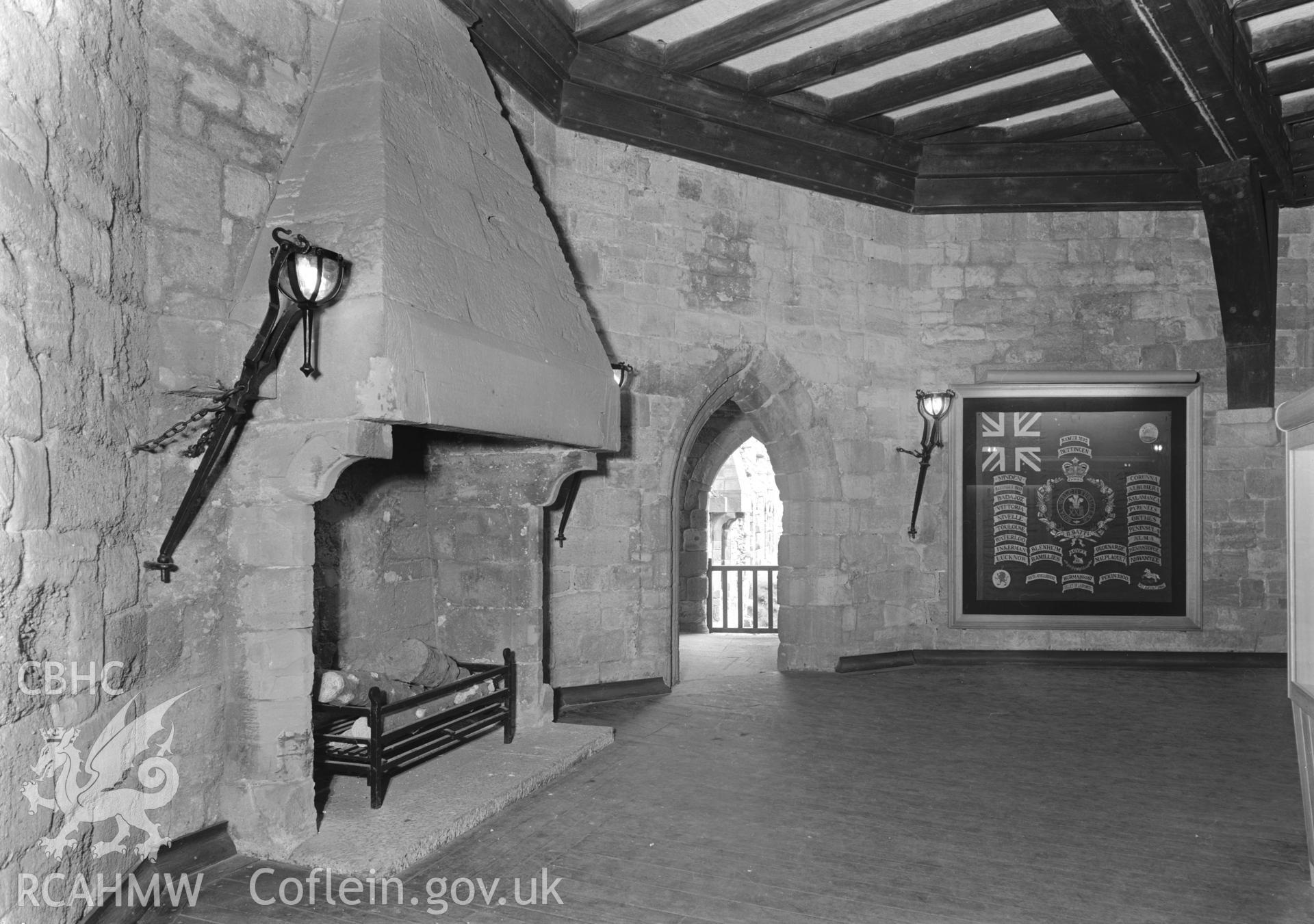 D.O.E photograph of Caernarfon Castle - Eagle Tower interior..