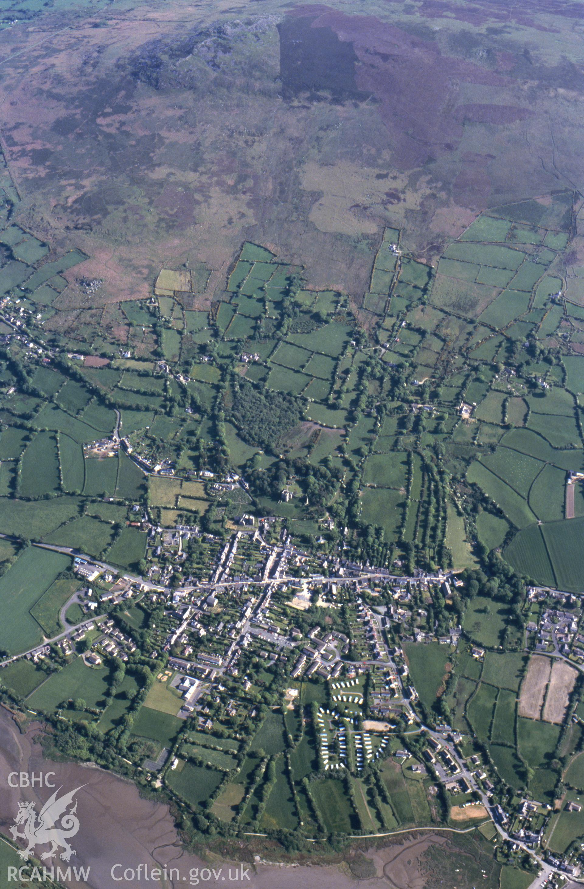 Slide of RCAHMW colour oblique aerial photograph of Newport, taken by T.G. Driver, 22/5/2000.