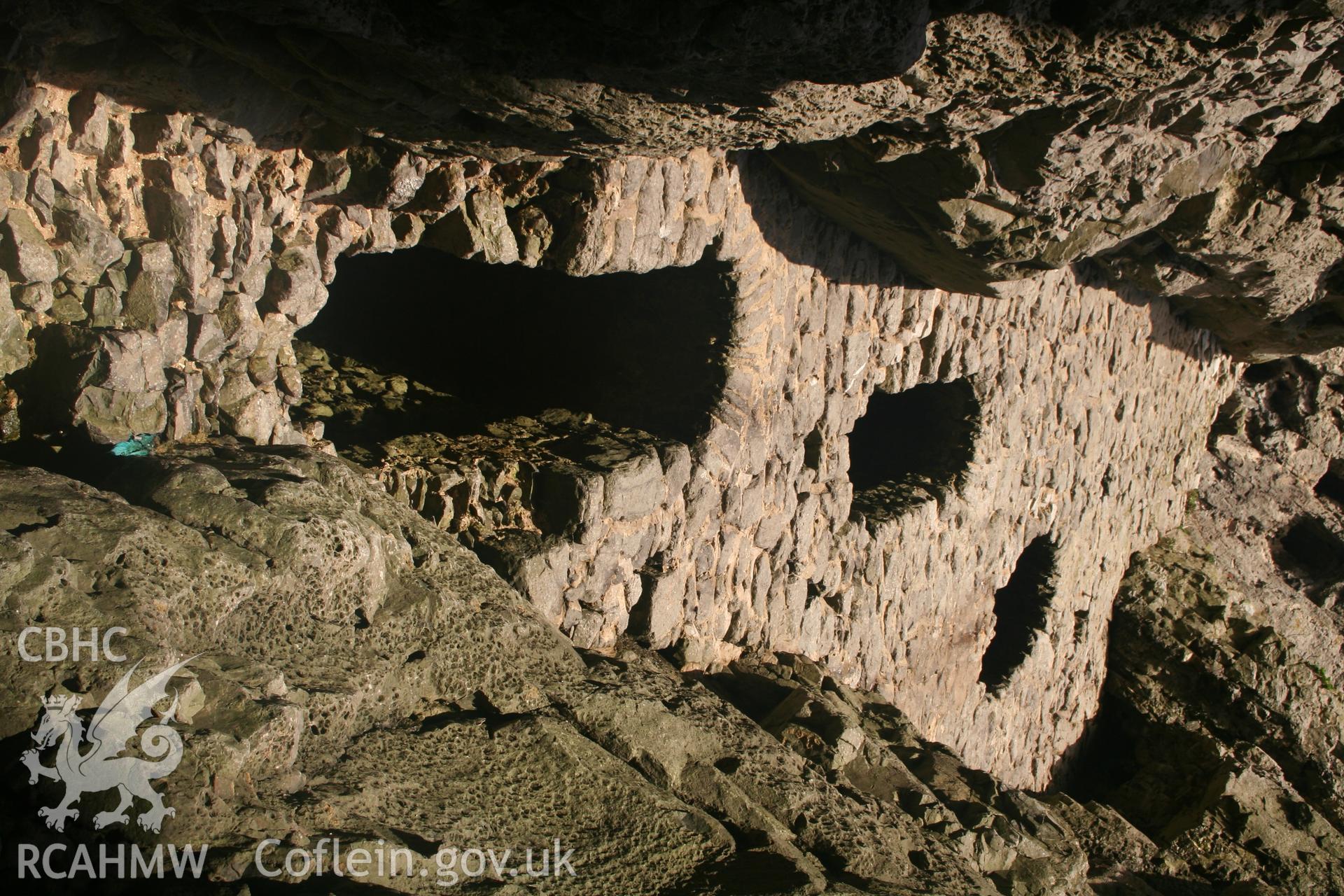 Culver Hole Dovecote. Elevation from below.