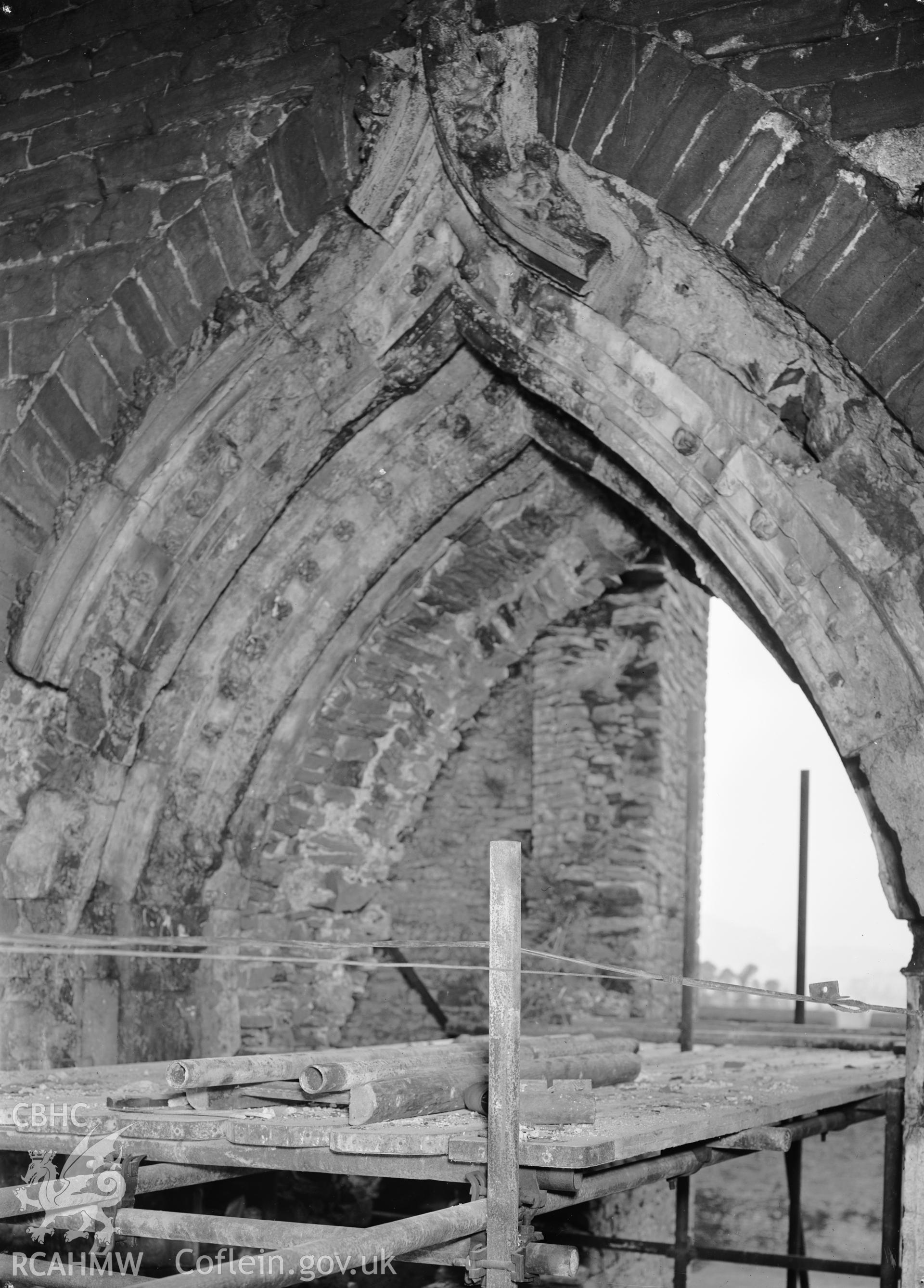 D.O.E photographs of Caerphilly Castle.
