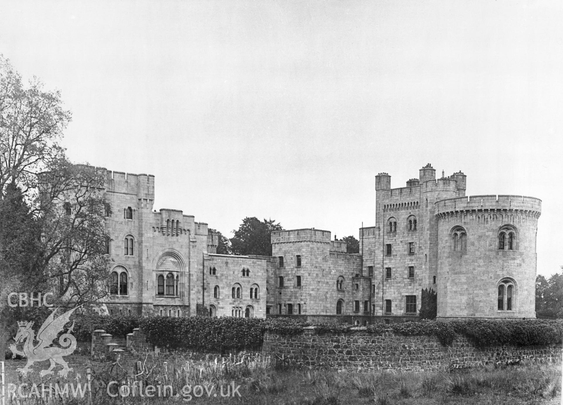 Penrhyn Castle; one undated black and white photograph taken by RCAHMW.