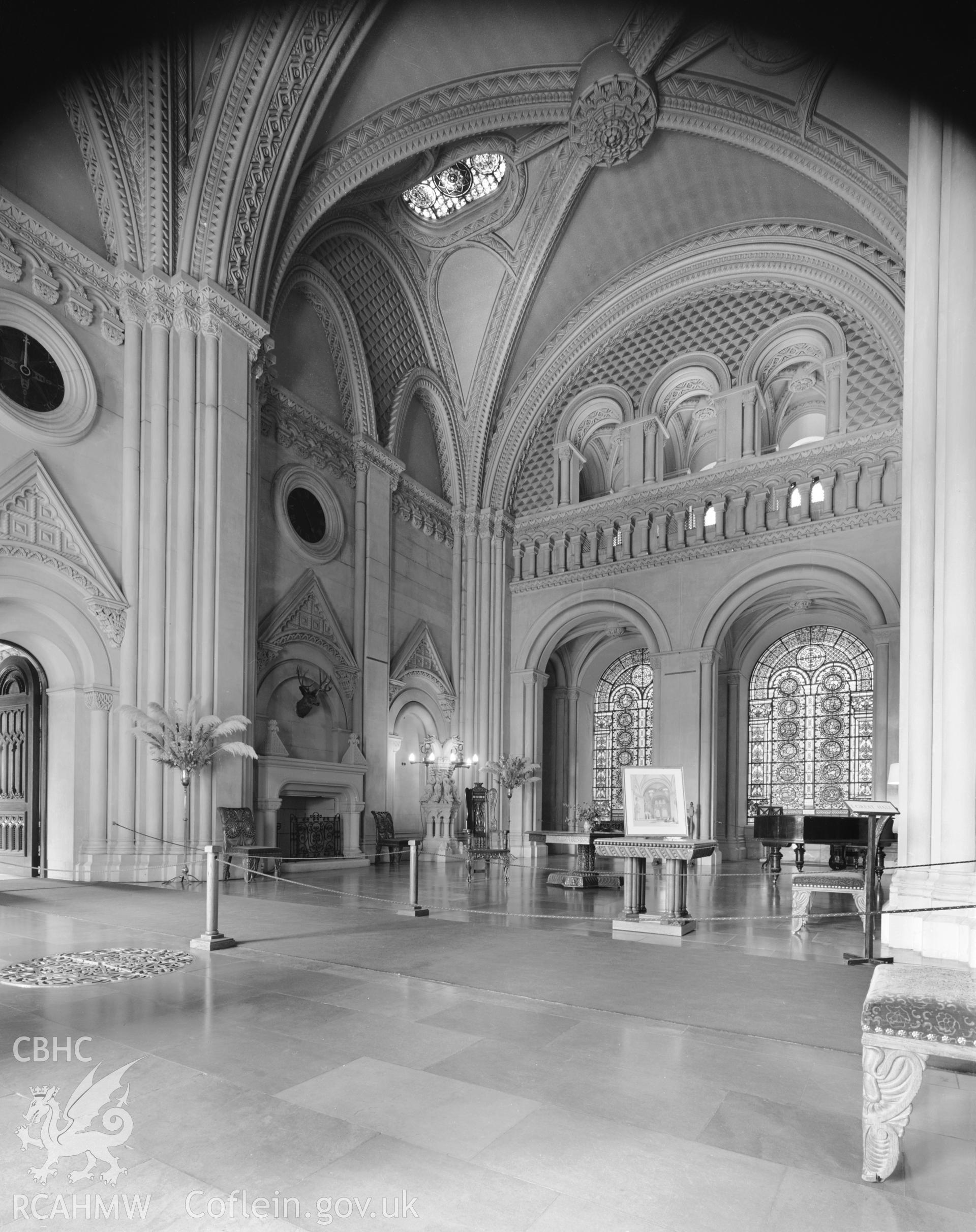 Interior view showing the Great Hall