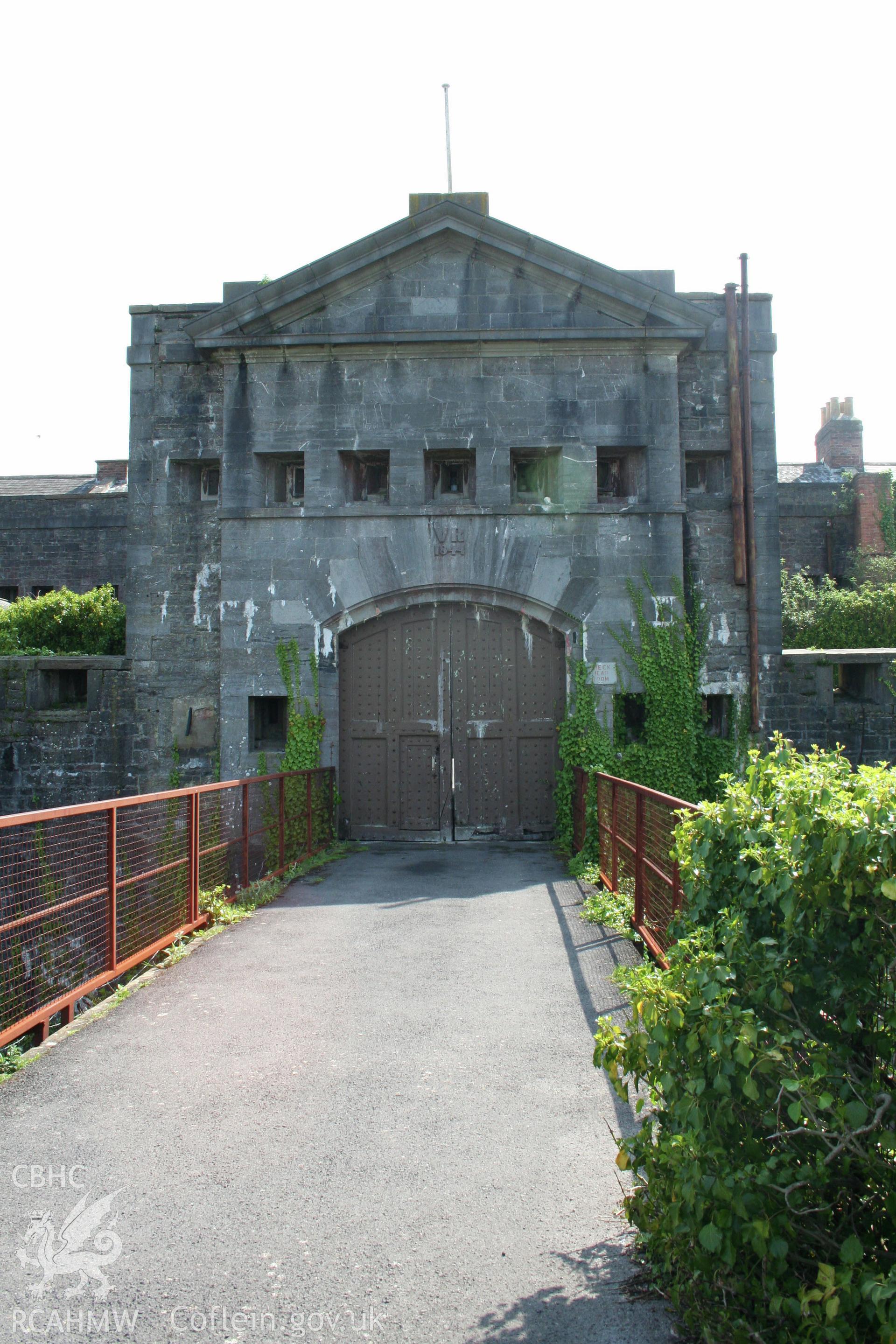 The Former Defensible Barracks, the main gatehouse looking south.
