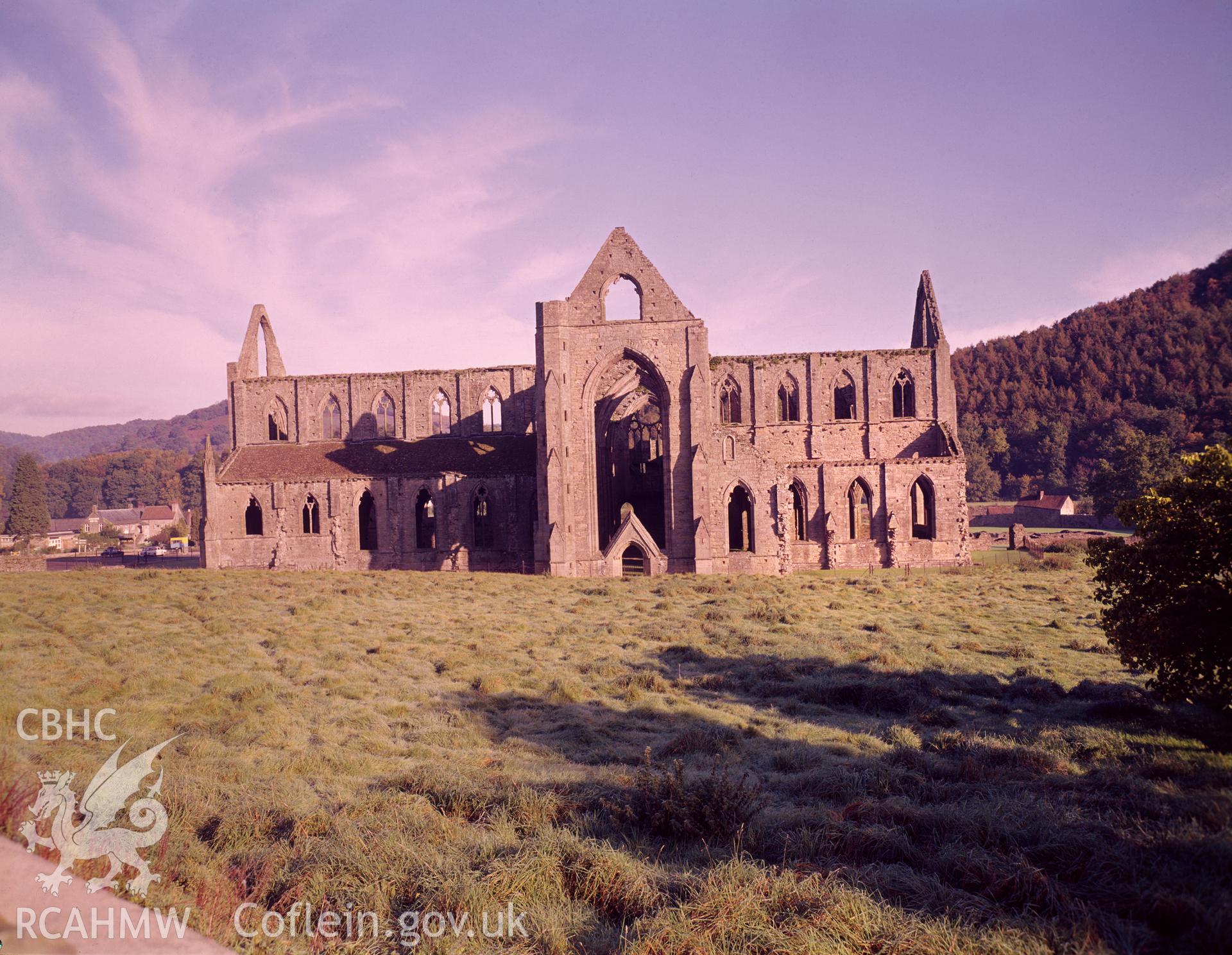 1 colour transparency showing view of Tintern Abbey; collated by the former Central Office of Information.