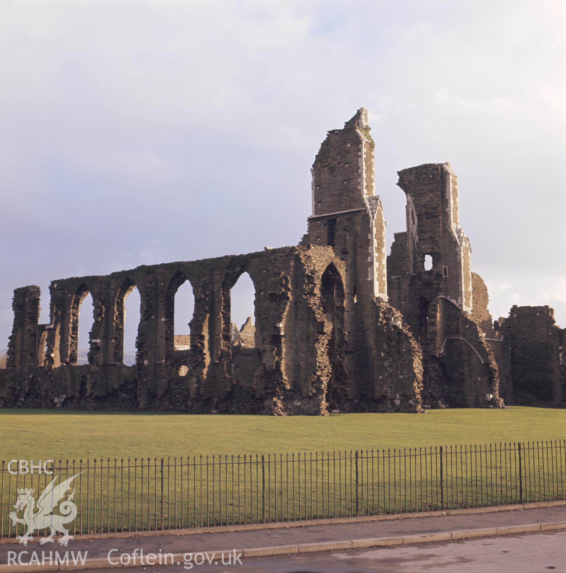 1 colour transparency showing view of Neath Abbey; collated by the former Central Office of Information.