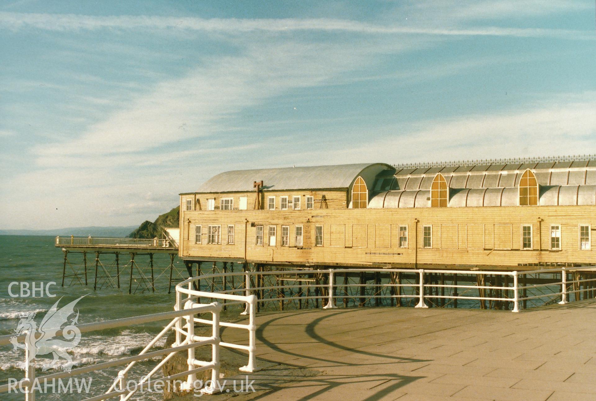 Cadw colour photograph of Aberystwyth Pier and Pavilion. No negative held.