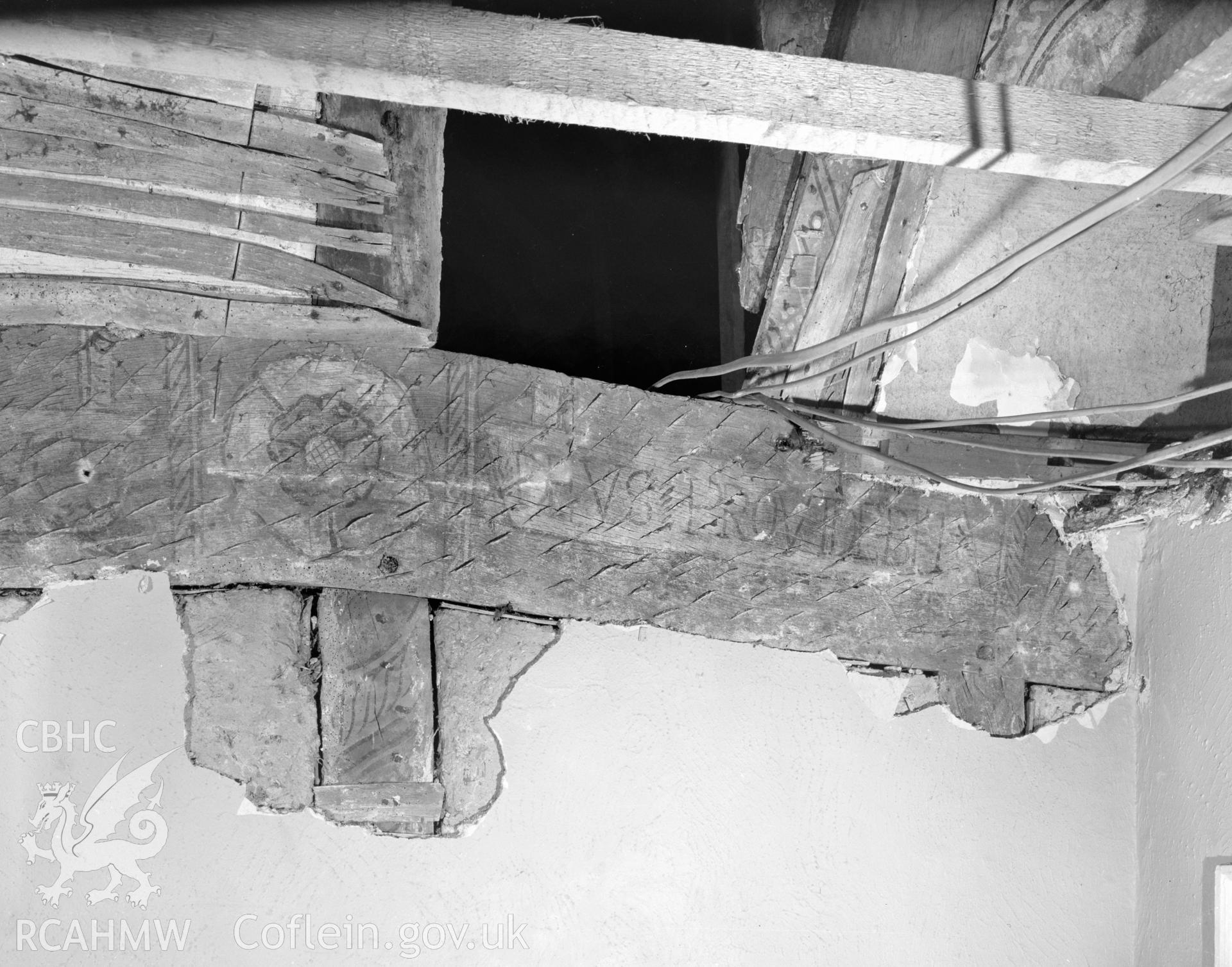 Black and white acetate negative showing interior view of George and Dragon Inn, Beaumaris.