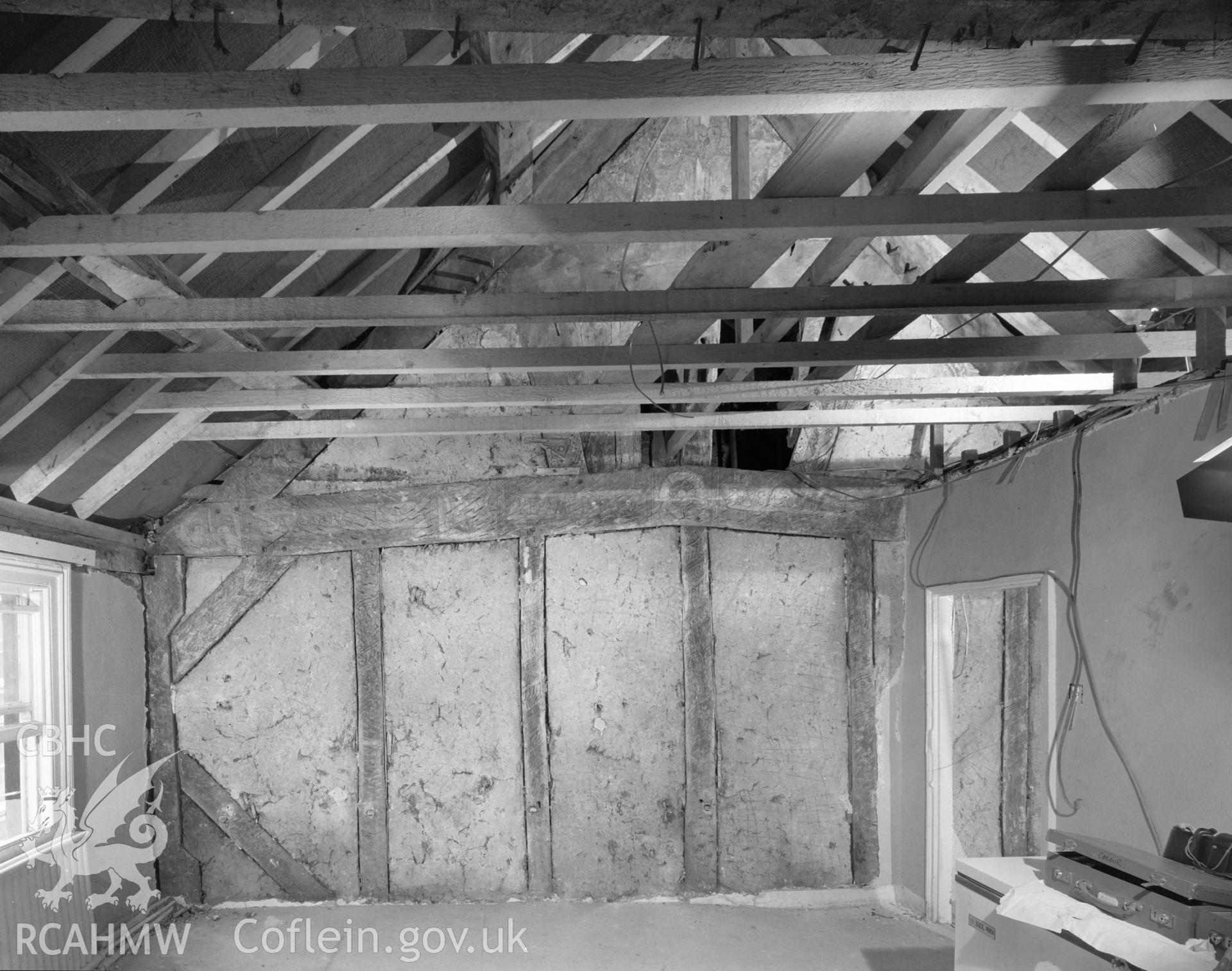 Black and white acetate negative showing interior view of George and Dragon Inn, Beaumaris.