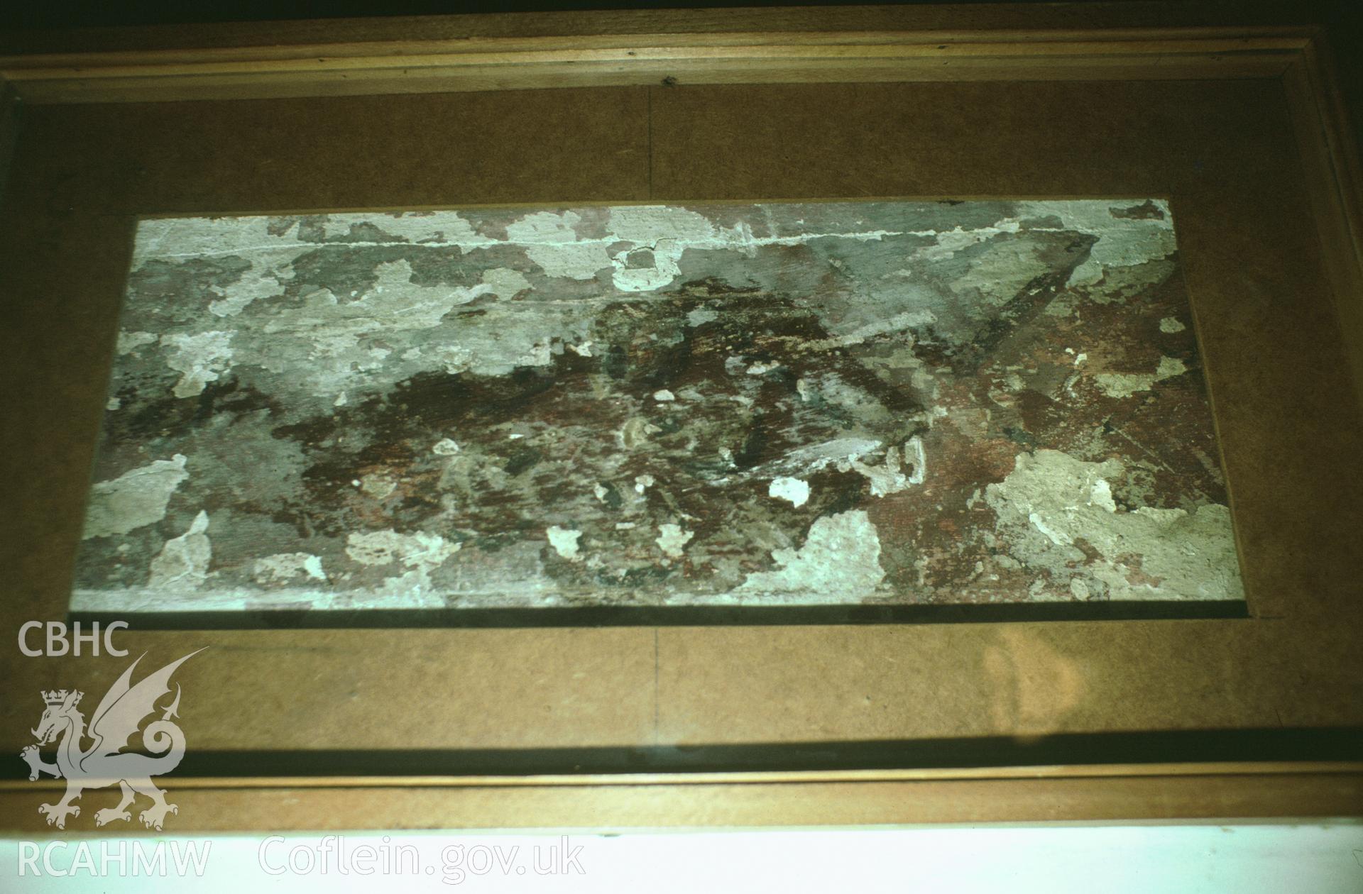 35mm colour slide showing a wall painting at 71 Eastgate, Cowbridge, Glamorgan, produced by Harry Brooksby, undated.