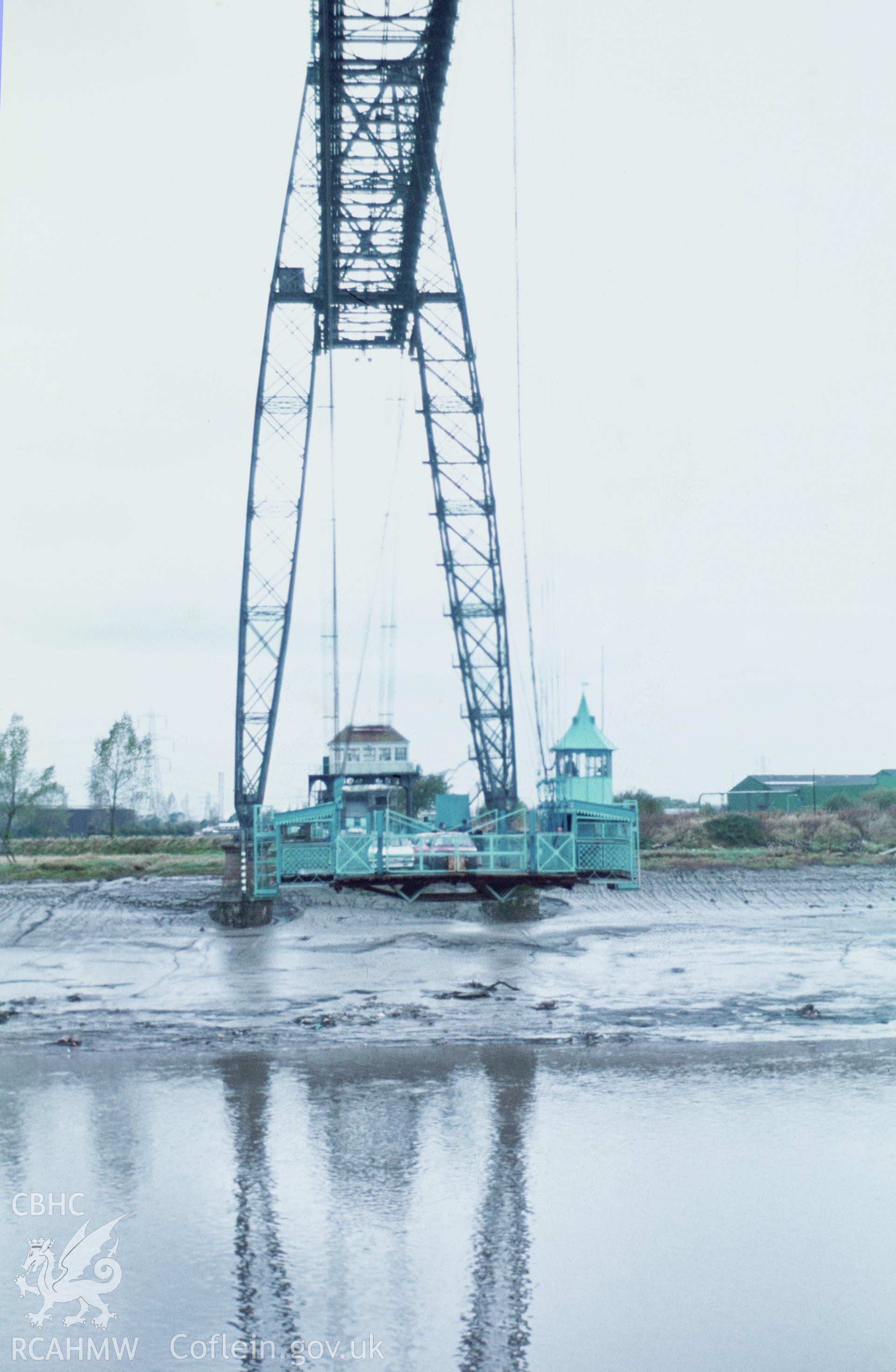 35mm colour slide of Transporter Bridge, Newport, Monmouthshire by Dylan Roberts, undated.
