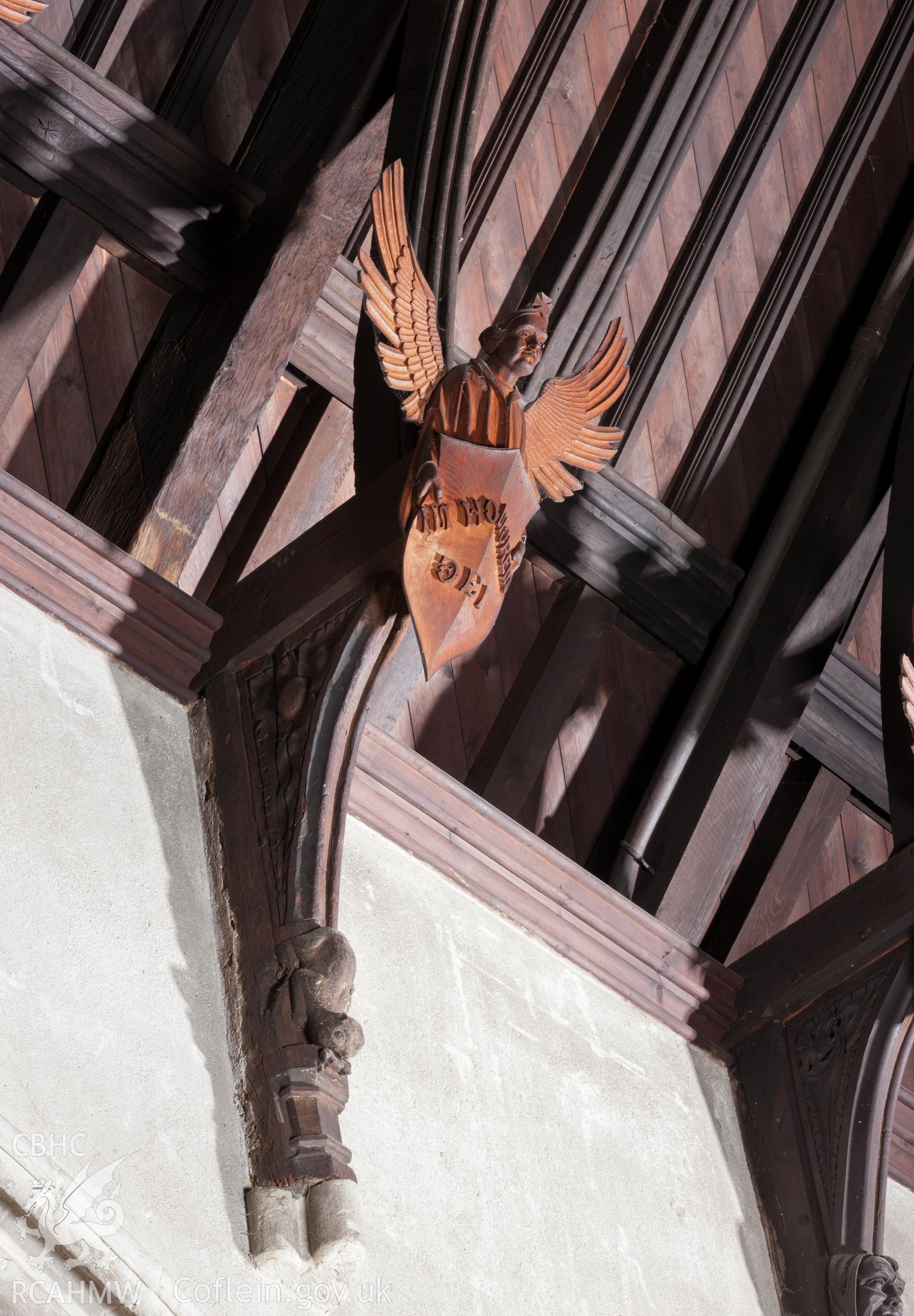 Detail of angel on hammer beam.