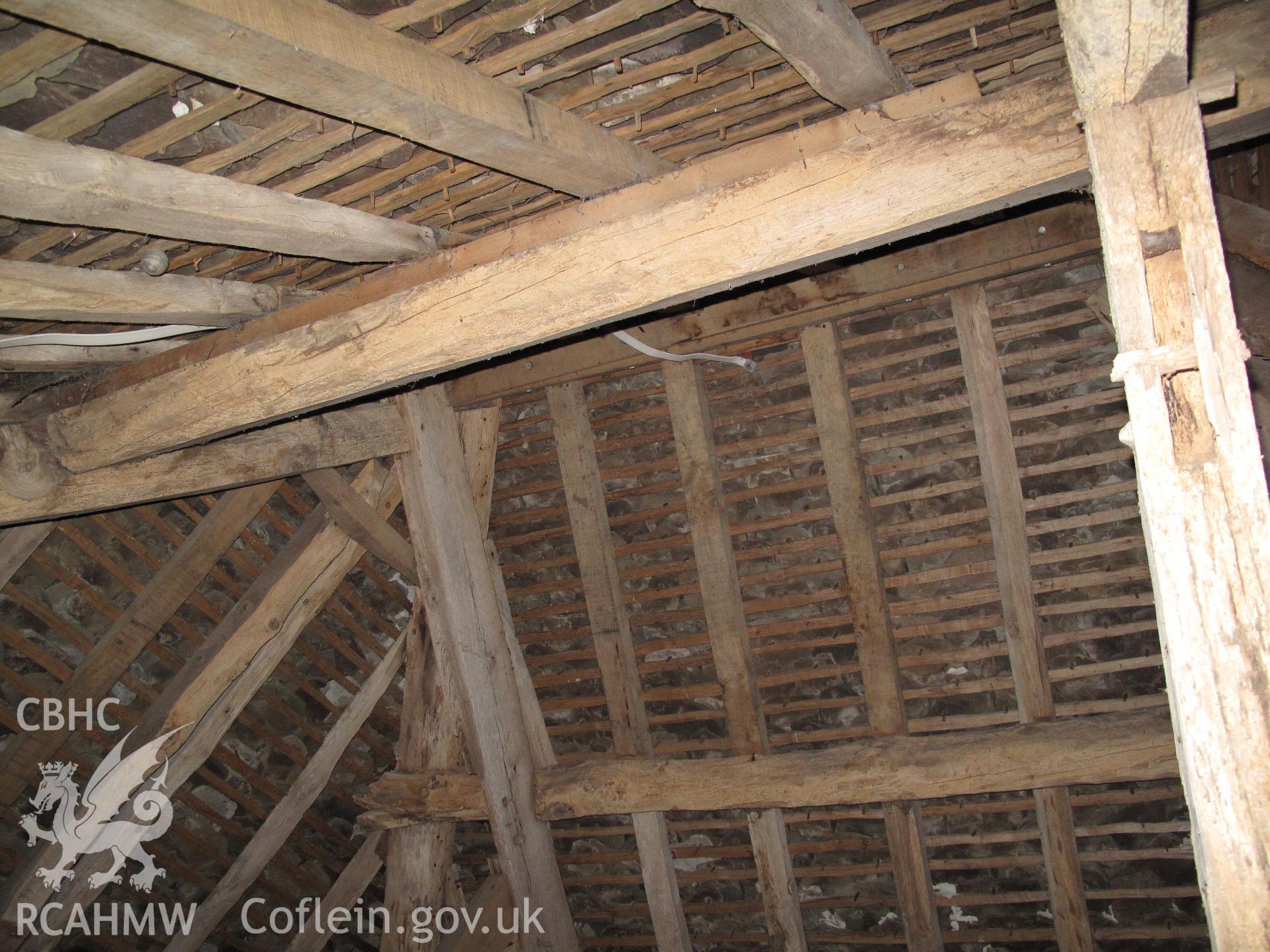 Detail of the bell tower roof, St Mary's Church, Pilleth.