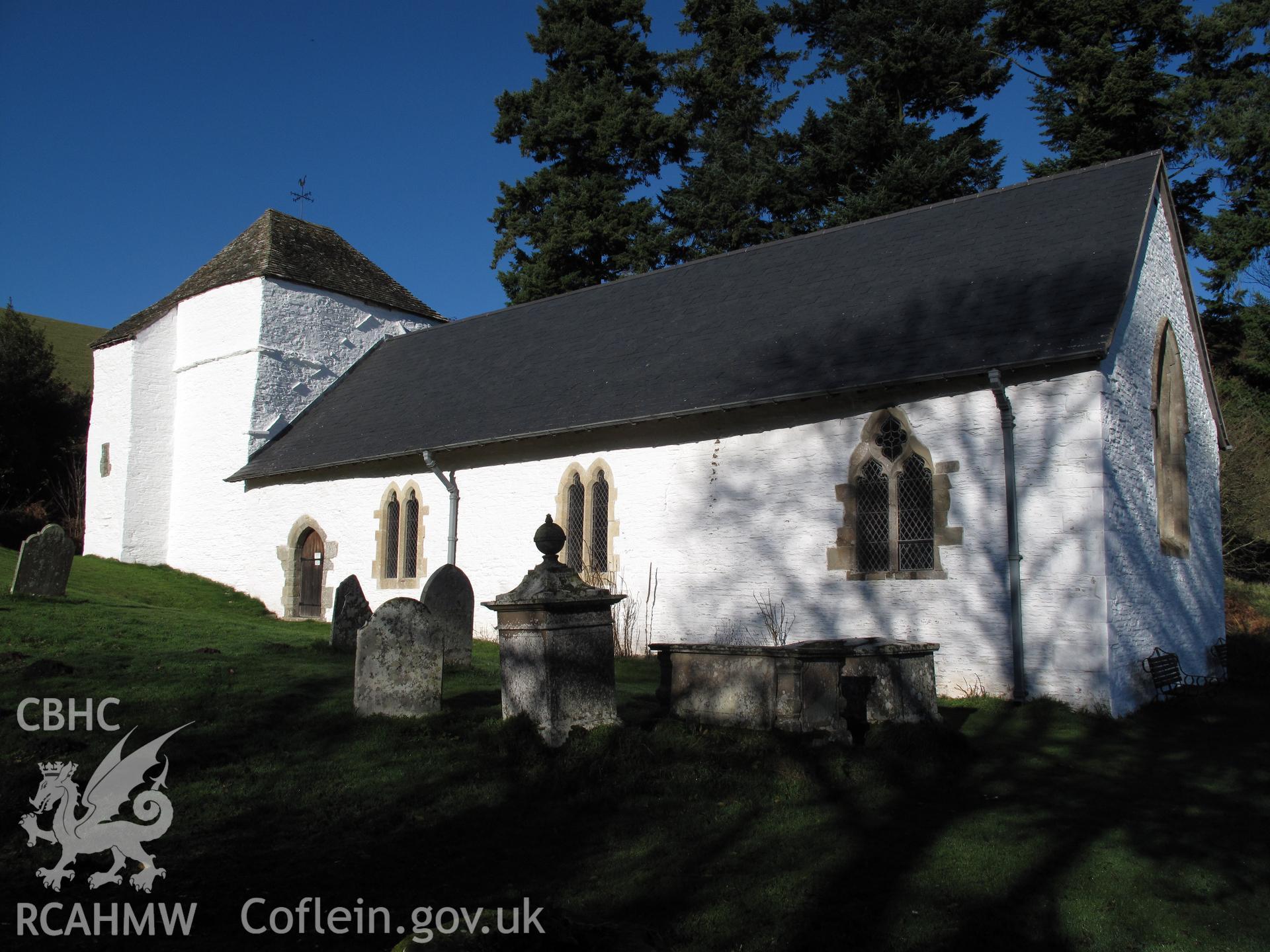 St Mary's Church, Pilleth, from the south, taken by Brian Malaws on 15 November 2010.