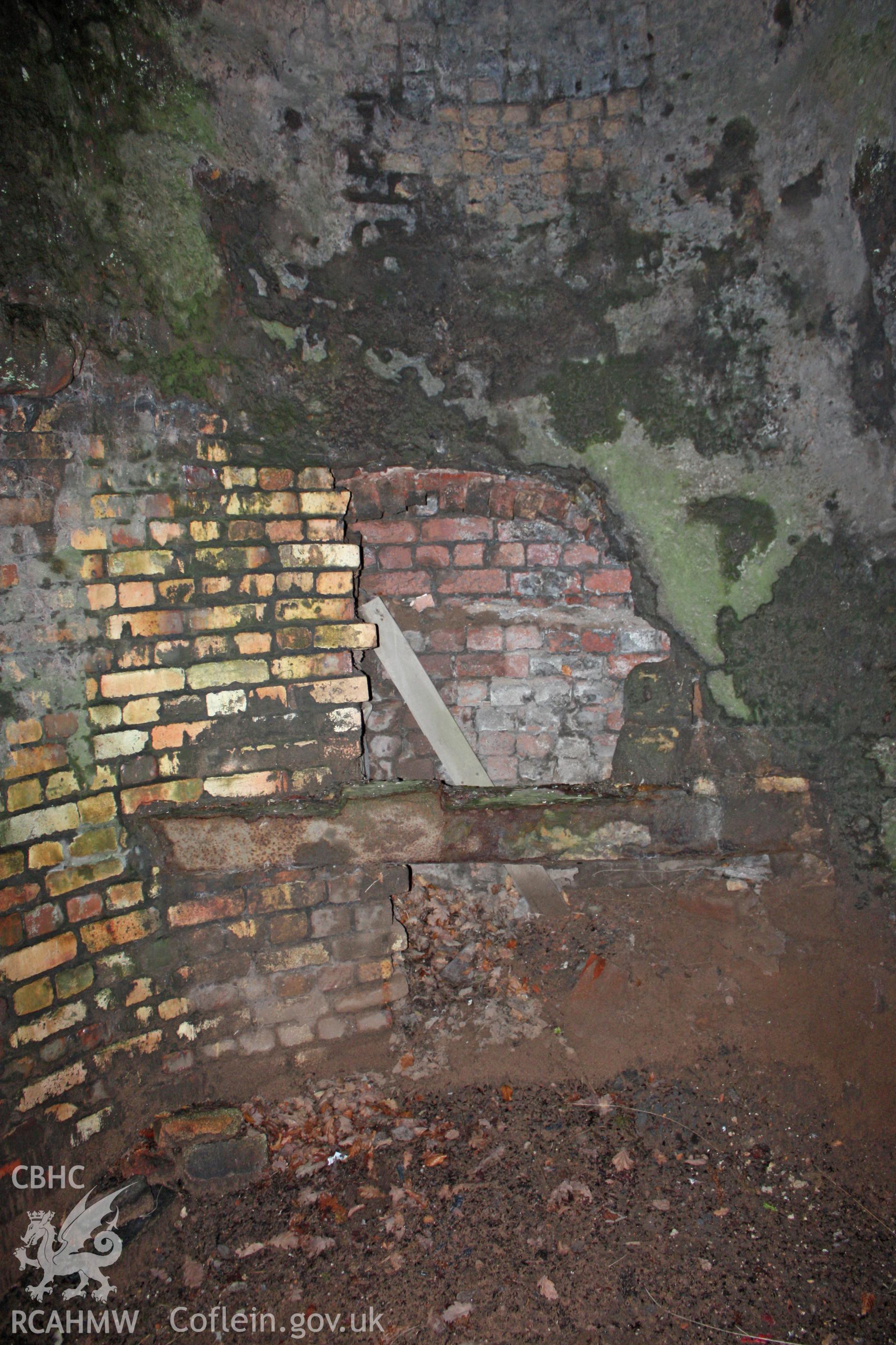 Internal, view of iron lintel