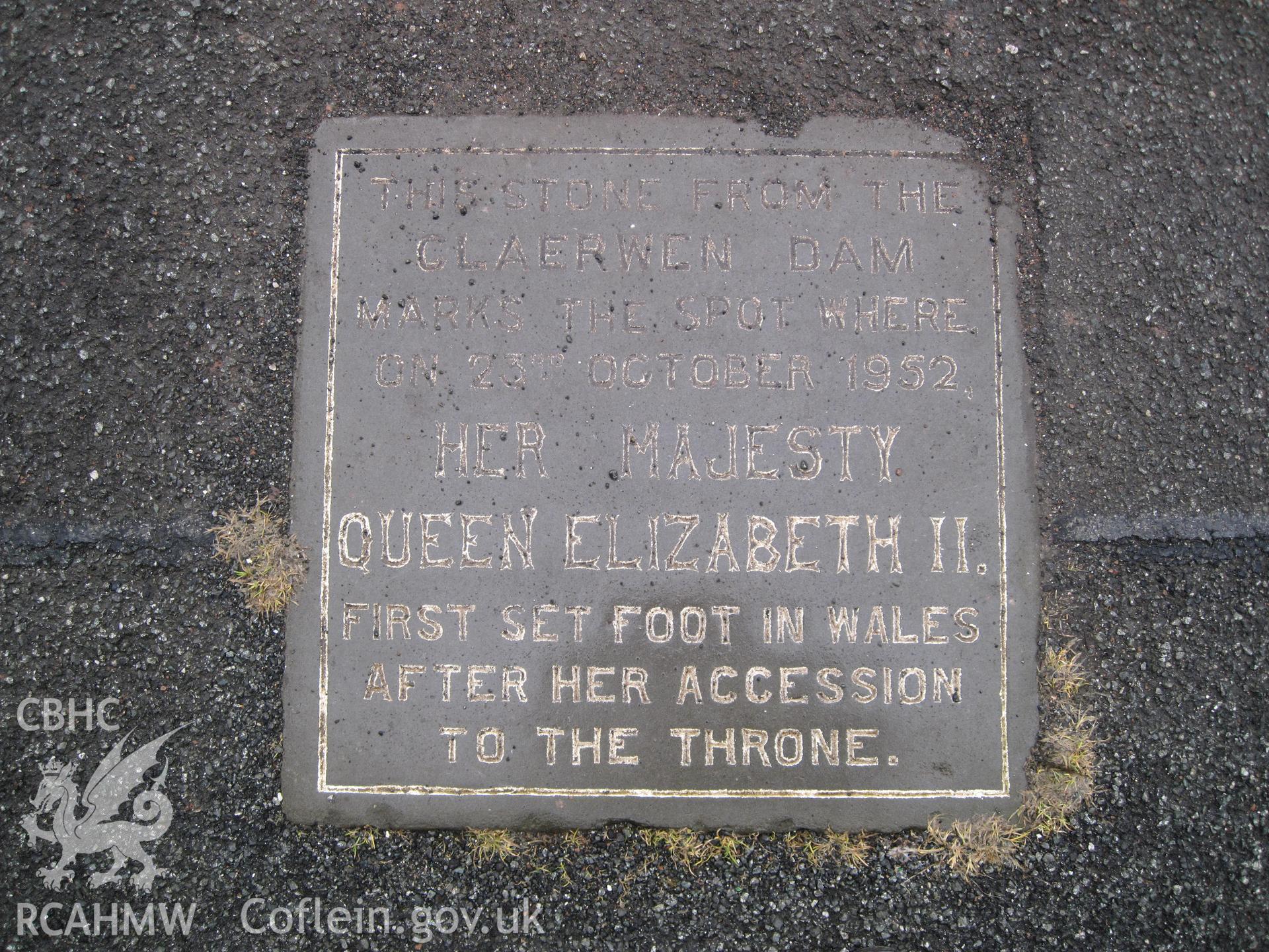 Commemorative plaque on down platform, Llandrindod Wells Railway Station.