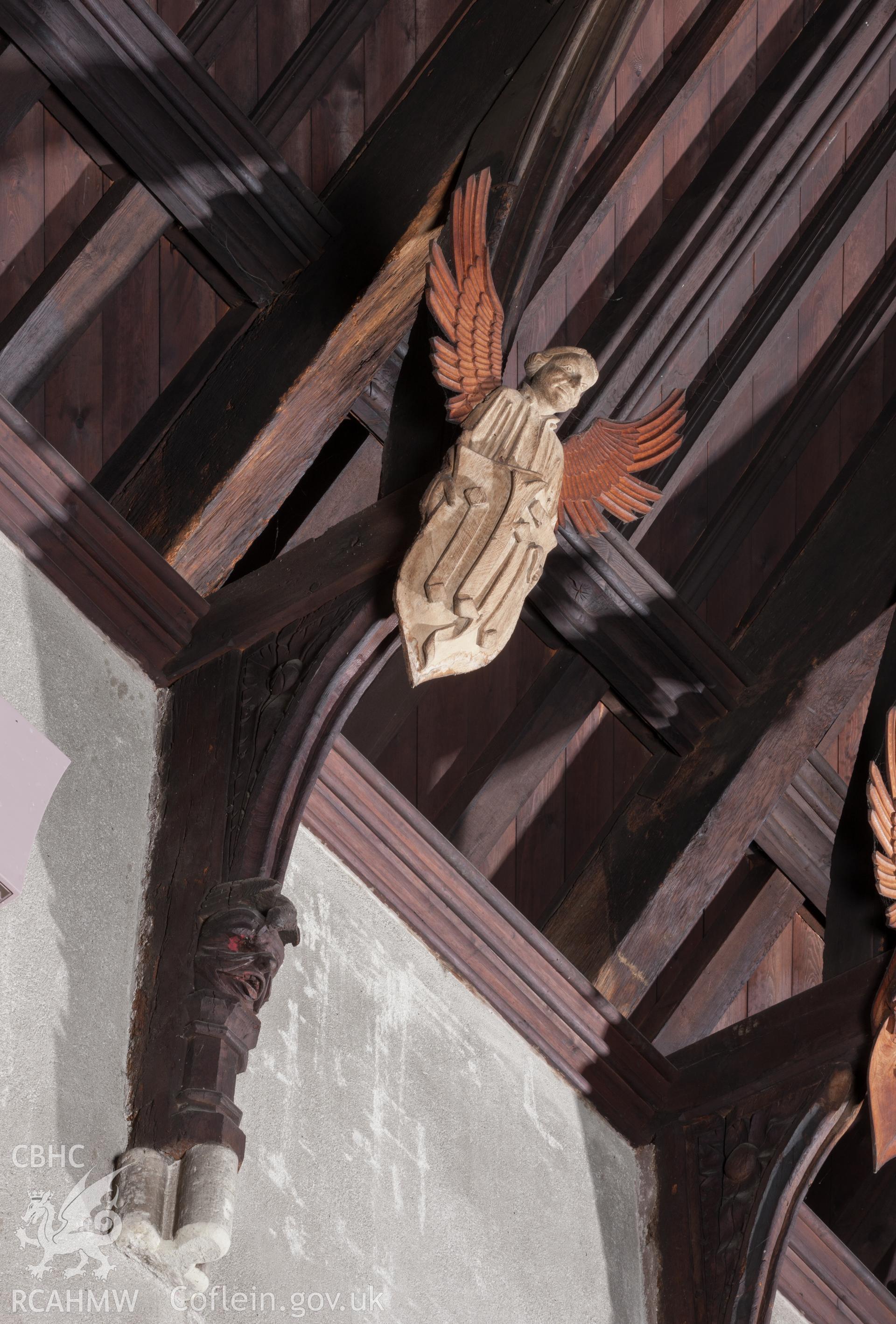 Detail of angel on hammer beam.