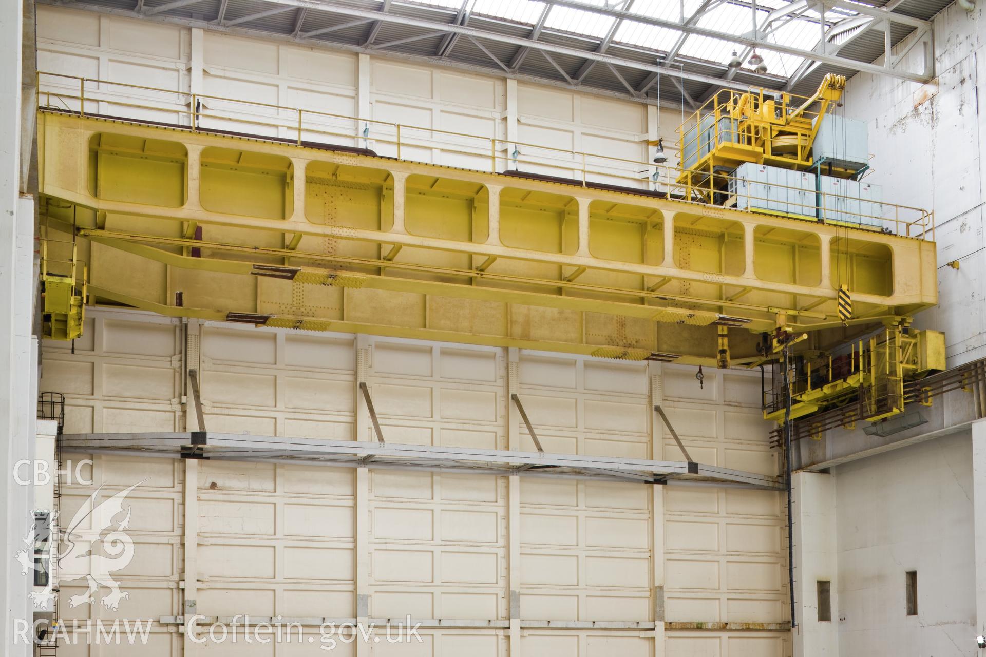 Overhead crane for charging reactor core.