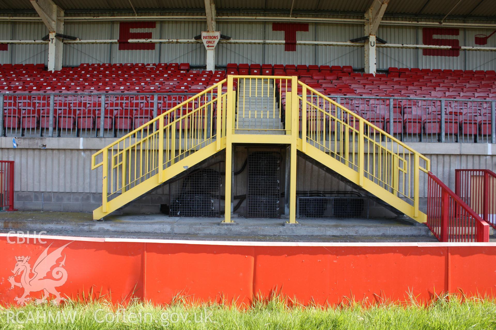 North stand, stairs to upper level