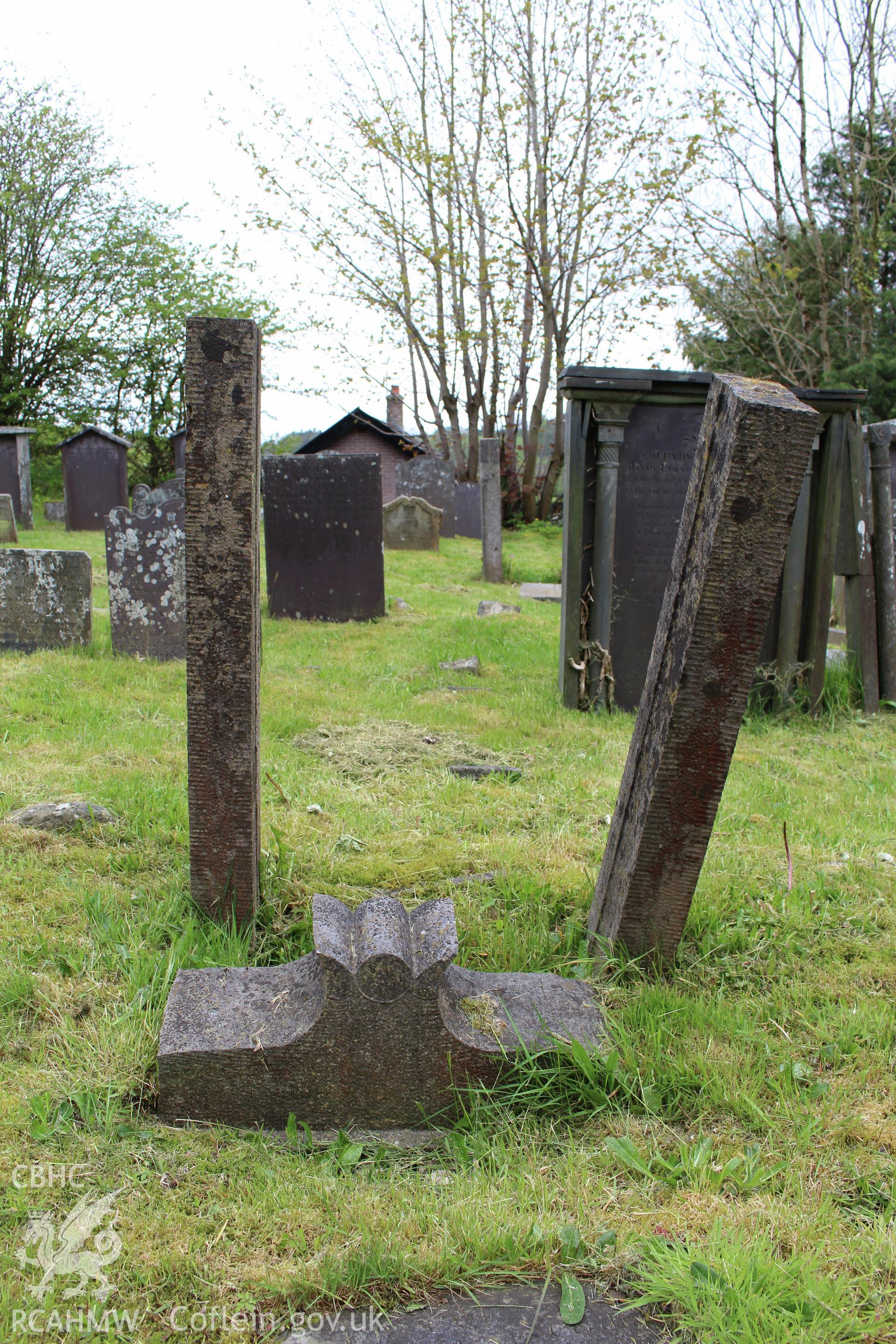 Broken gravestone