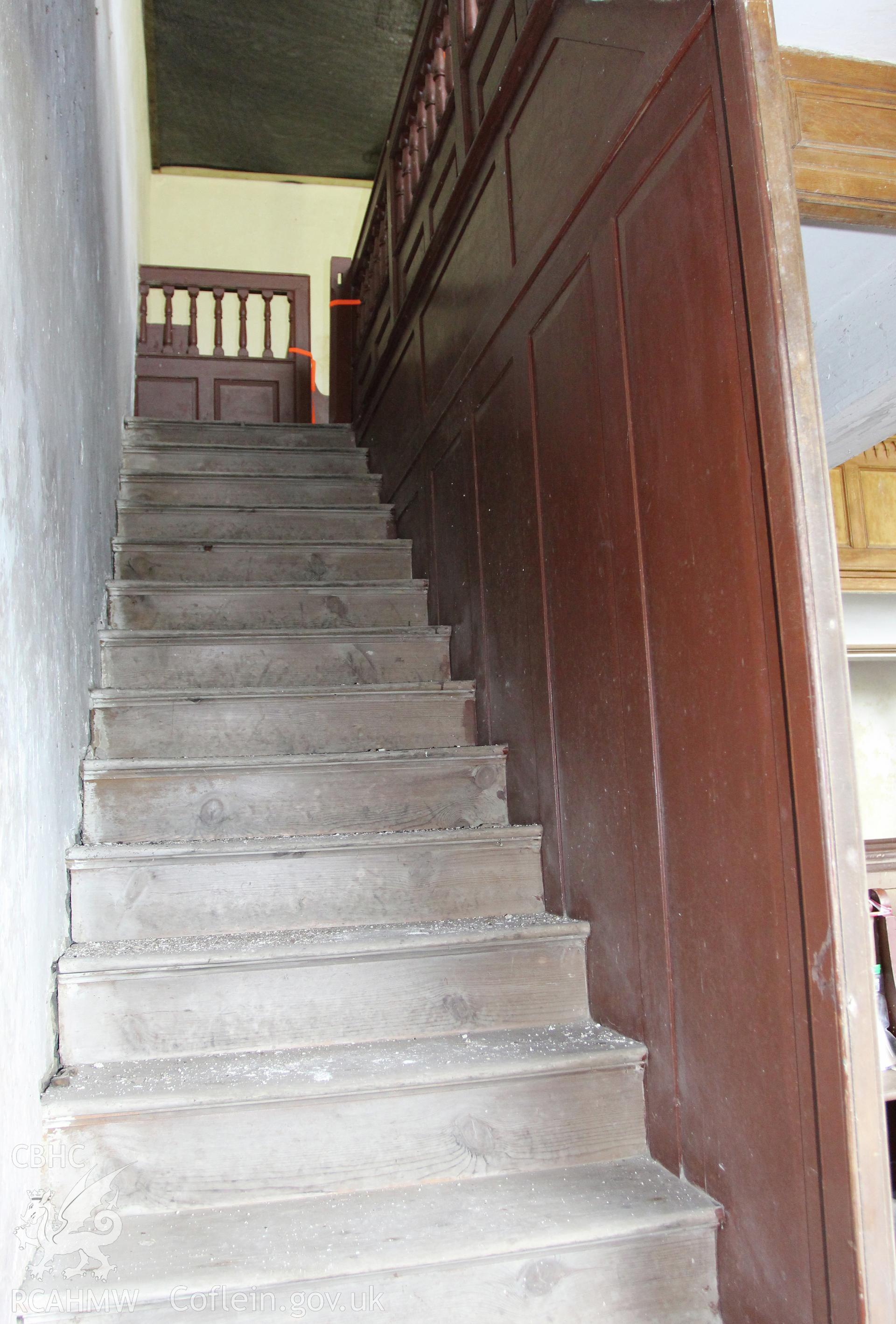 Detail of stairs to gallery