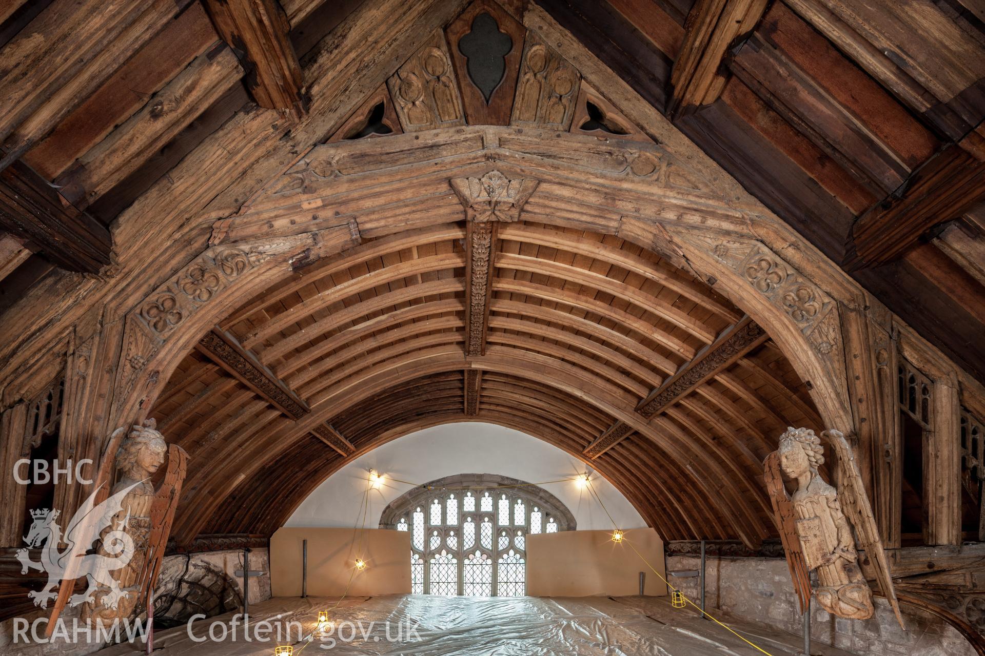 Interior, roof, hammer beam (1) and chancel